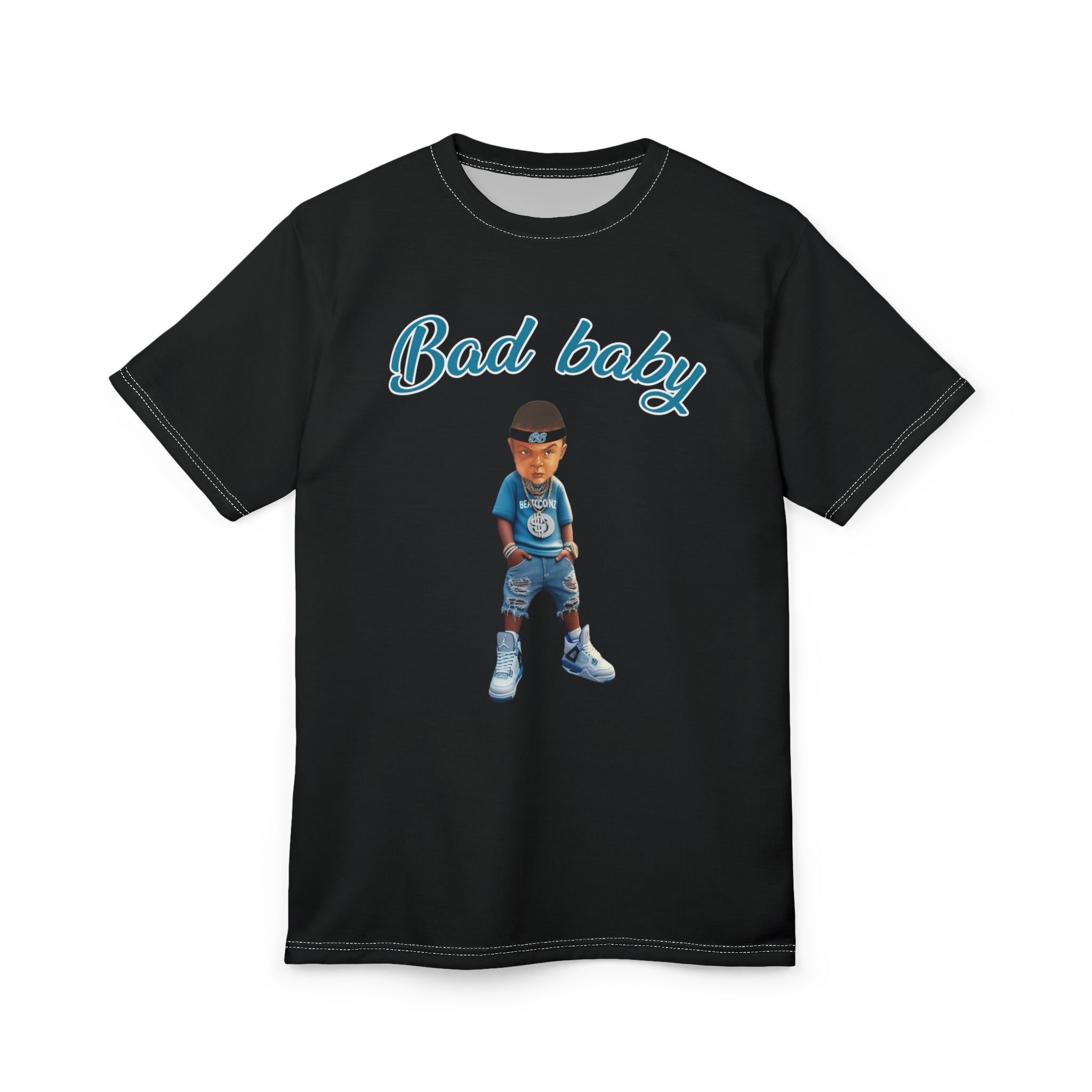 Cut &amp; Sew Men's Tee - Bad Baby Brand - Christmas Gift 