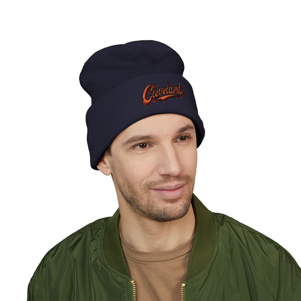 Cleveland Embroidered Cuffed Beanie