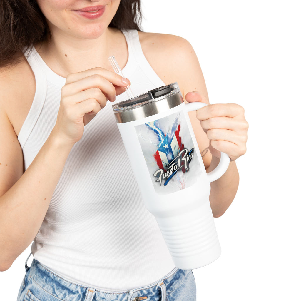 Taza de viaje con aislamiento puertorriqueño