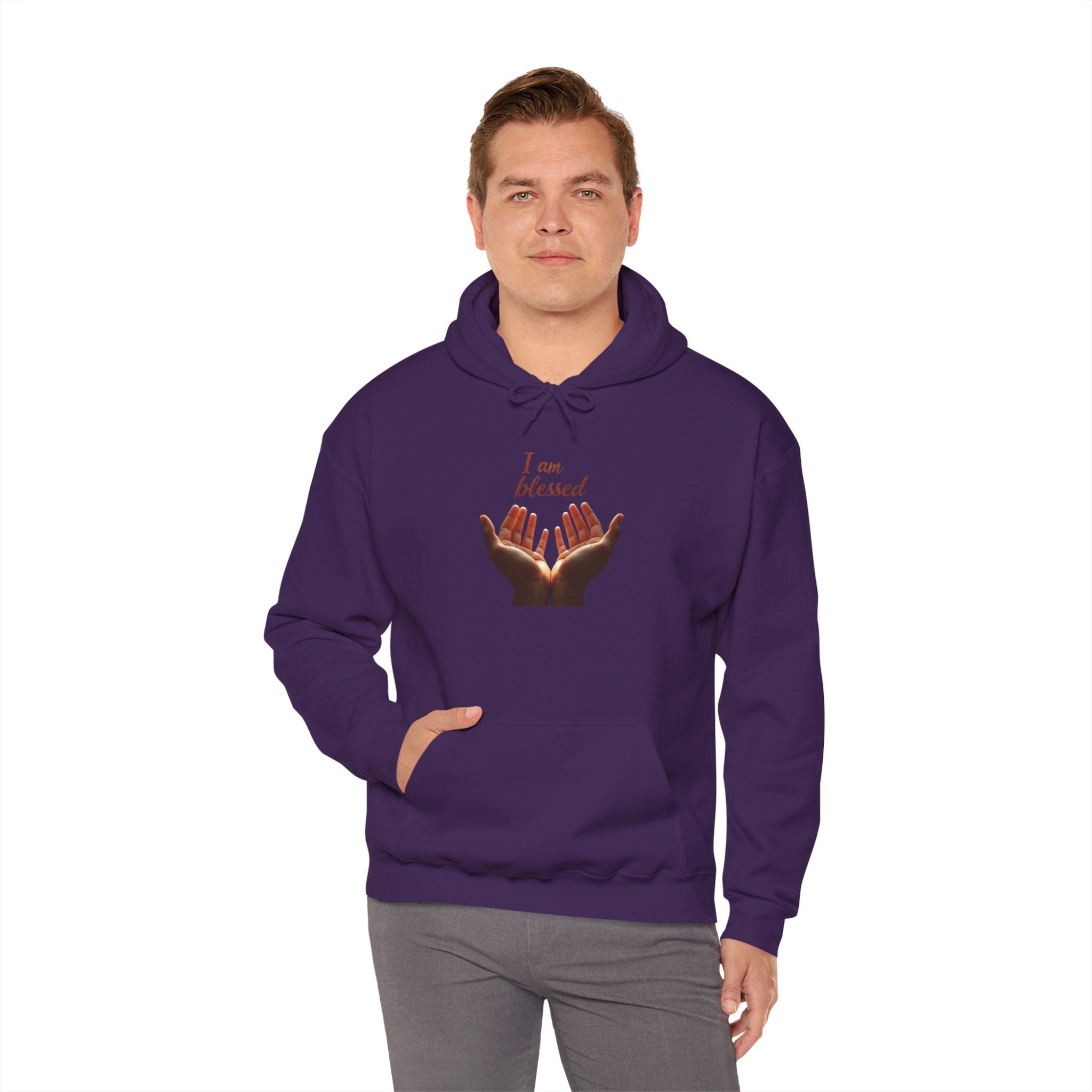 Blessed Hands Unisex Sweatshirt - Cozy Hooded Pullover, Inspirational Gift, Perfect for Gratitude, Faith, and Everyday Comfort
