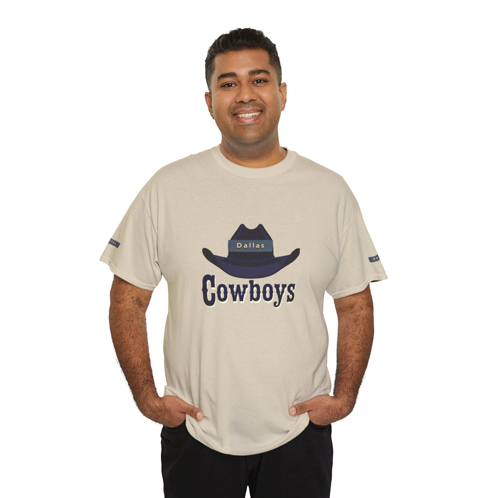 Cowboys Unisex Heavy Cotton Tee, Casual Shirt, Western Apparel, Gift for Cowboys, Cowboy Theme, Everyday Wear, Outdoor Style