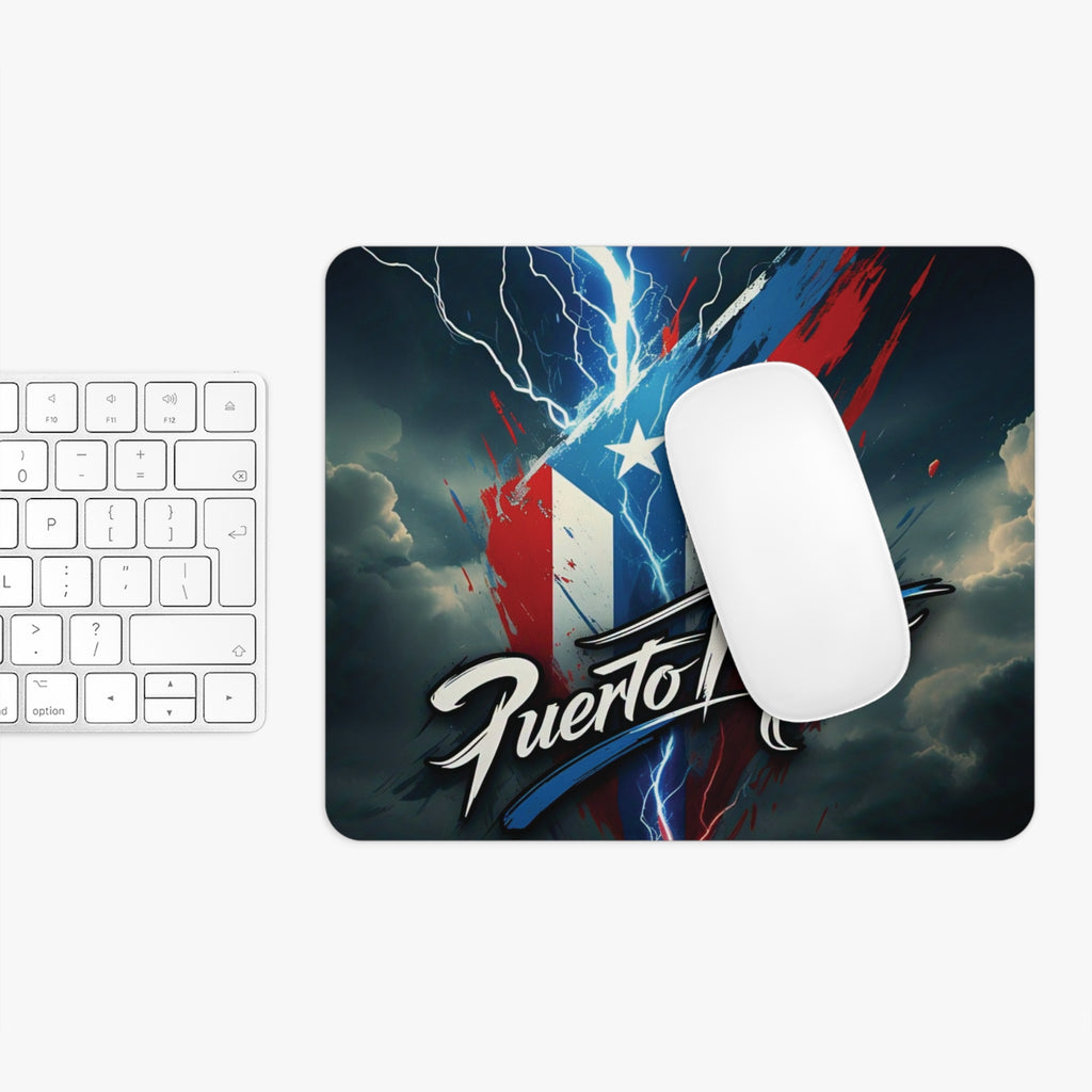 Alfombrilla de ratón con diseño de Puerto Rico Lightning: elegante accesorio para juegos con un diseño vibrante