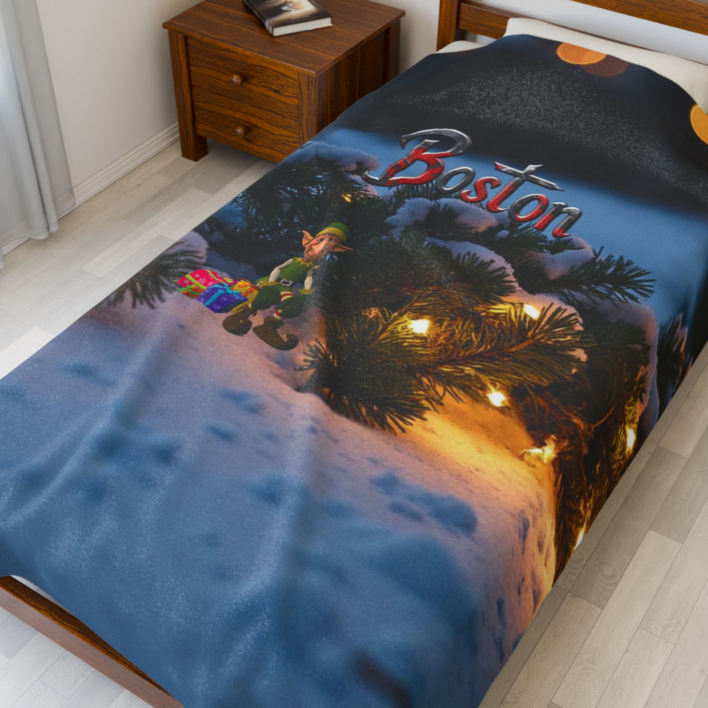 Cozy Boston Elf Velveteen Plush Blanket