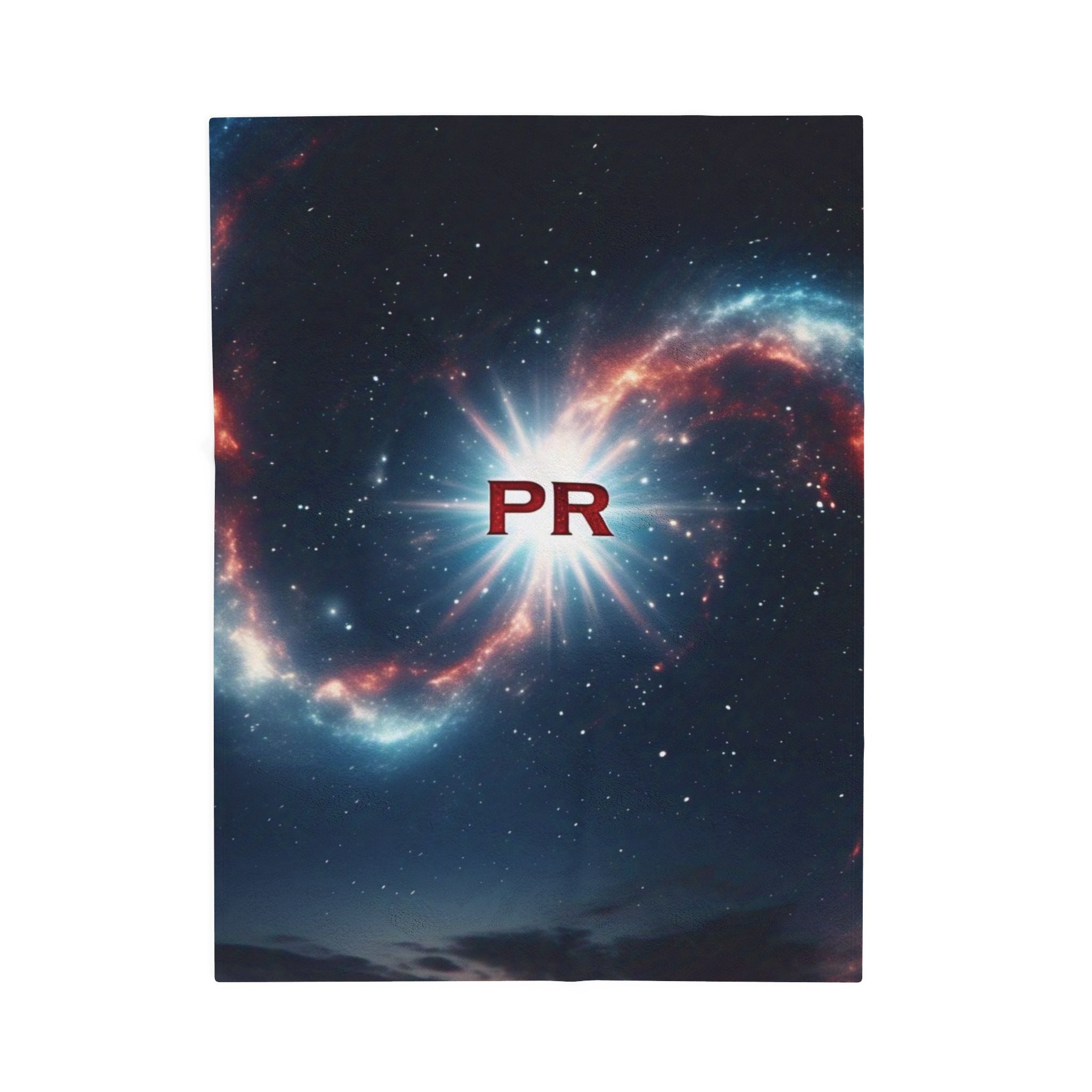 Galaxy Nebula Velveteen Plush Blanket – PR Monogram Space Throw