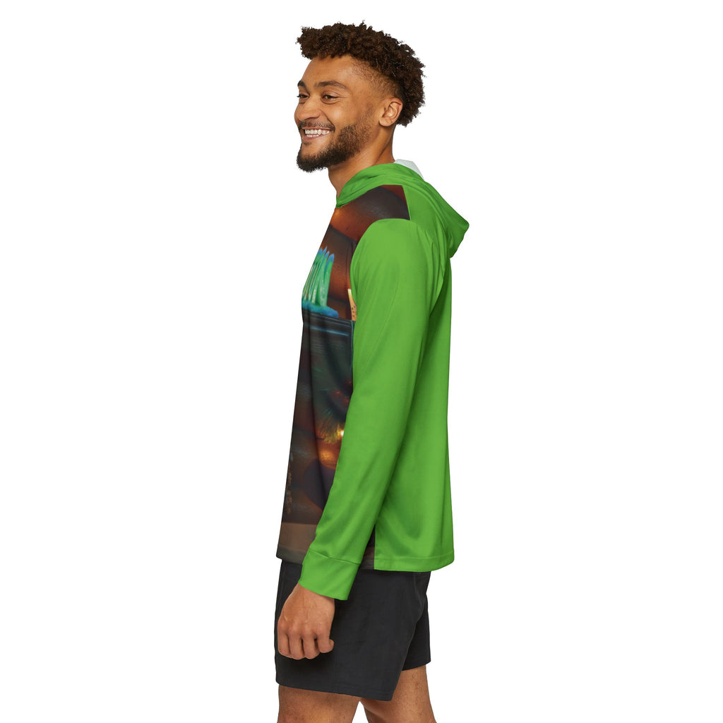 Boston Holiday Hoodie — Green All-Over-Print Sports Warmup Hoodie