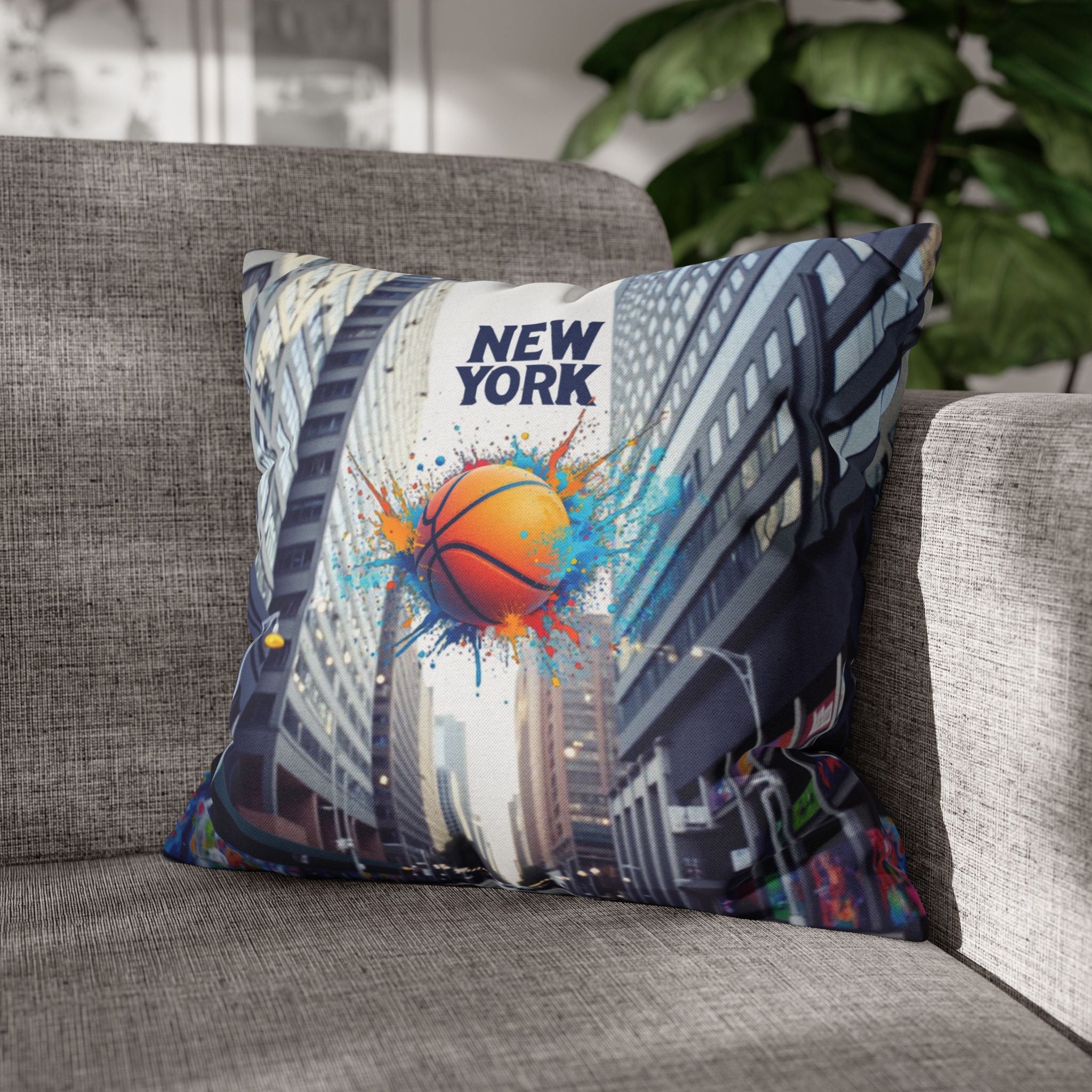 New York Basketball Square Pillowcase