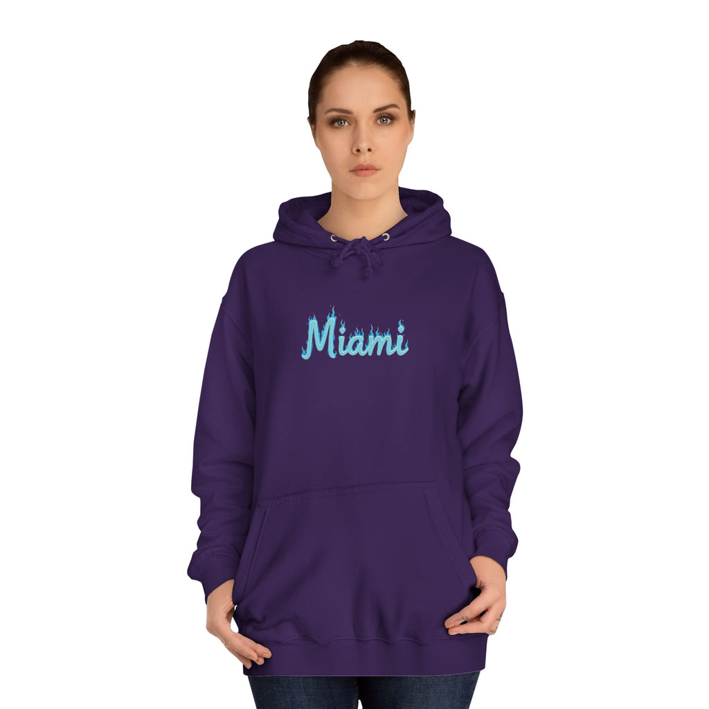 Miami Unisex College Hoodie | Cozy Casual Style, College Apparel, Gift for Students, Summer Vibes, Beachwear 