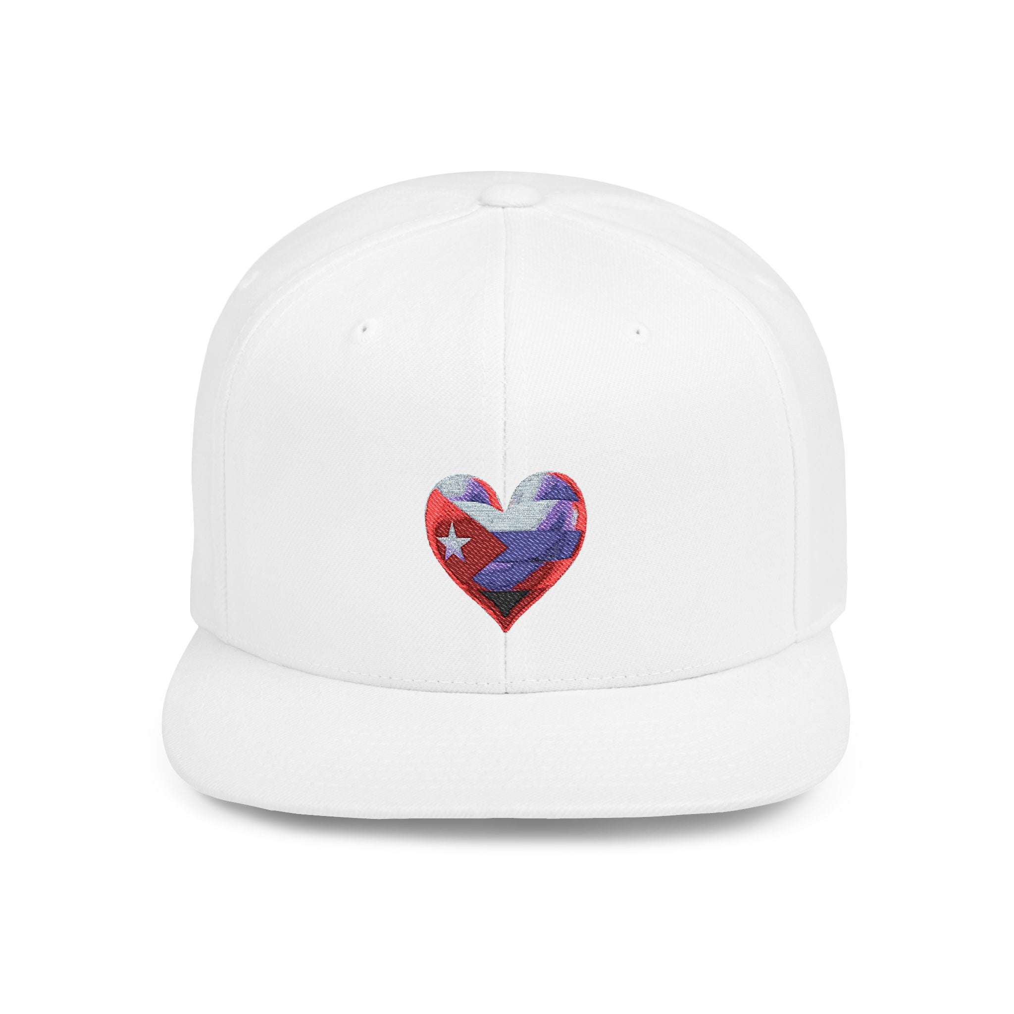 Gorra Snapback con diseño de corazón y bandera cubana - Talla para adultos