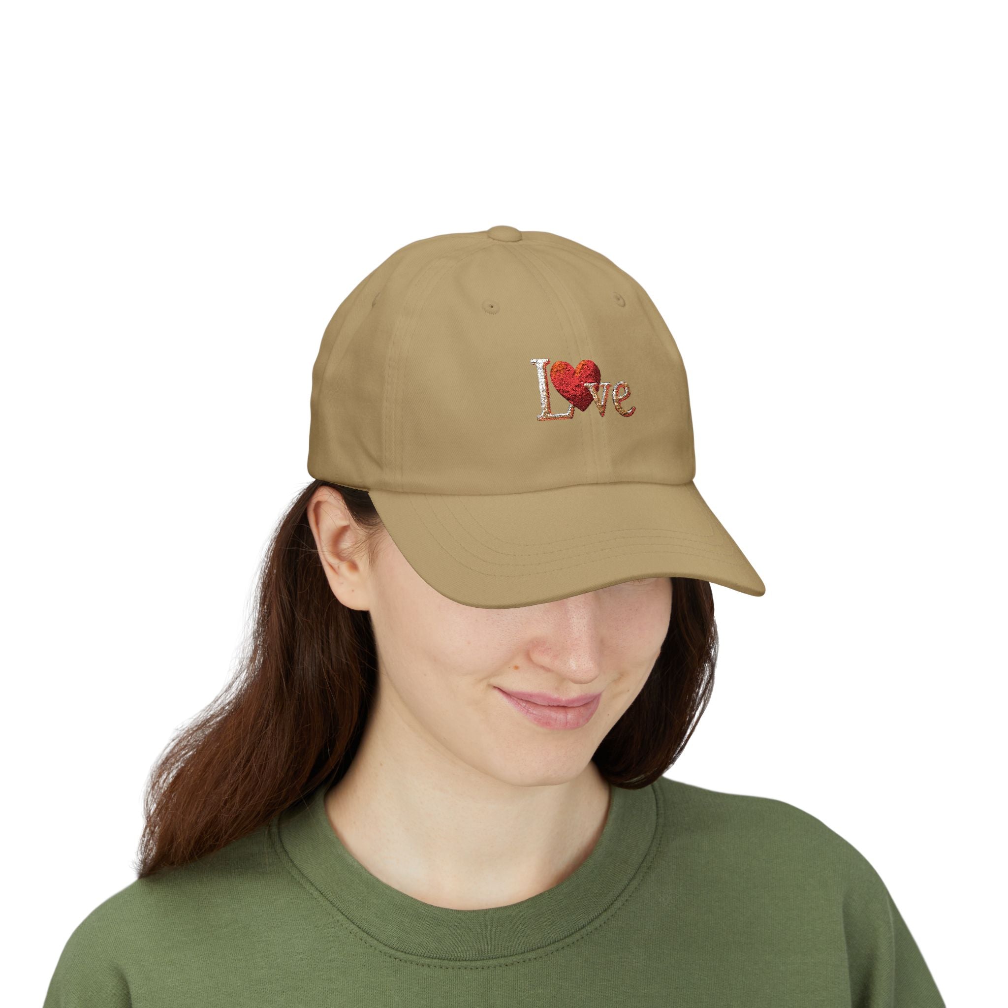Romantic Love Dad Cap, Casual Hat, Gift for Father's Day, Outdoor Accessory, Summer Style, Embroidered Love Cap