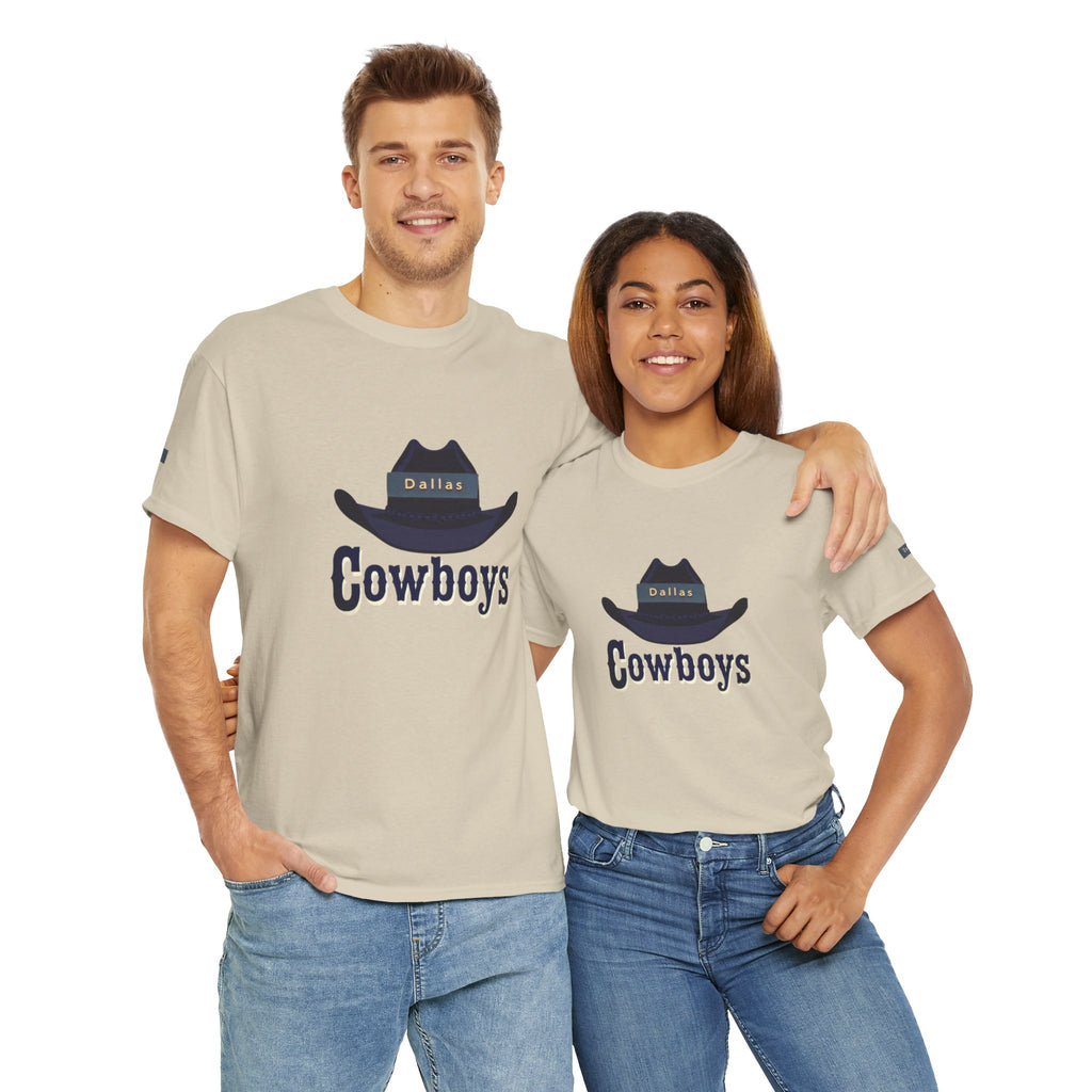 Cowboys Unisex Heavy Cotton Tee, Casual Shirt, Western Apparel, Gift for Cowboys, Cowboy Theme, Everyday Wear, Outdoor Style