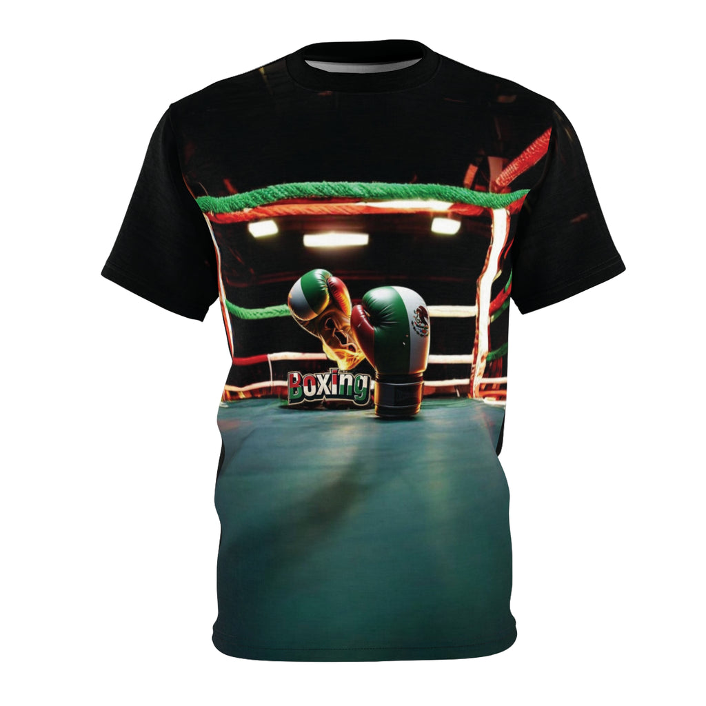 Camiseta "Ring de Boxeo Mexicano" - Guantes Tricolor en la Lona