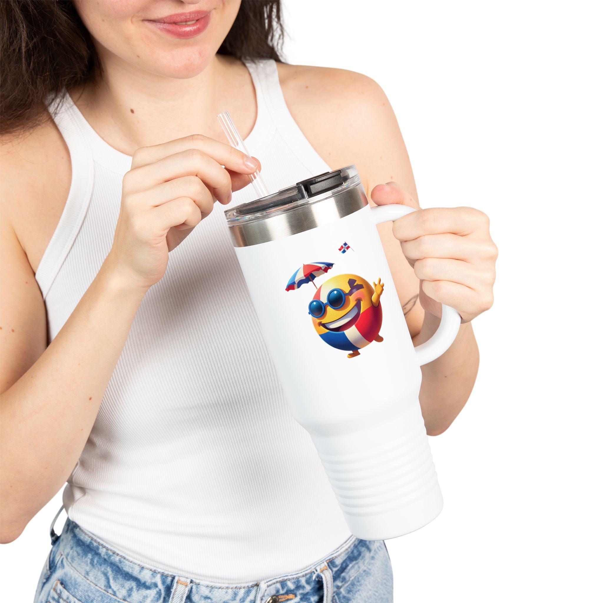 Dominican Republic Travel Mug - 40 oz. Perfect for the beach and travel.