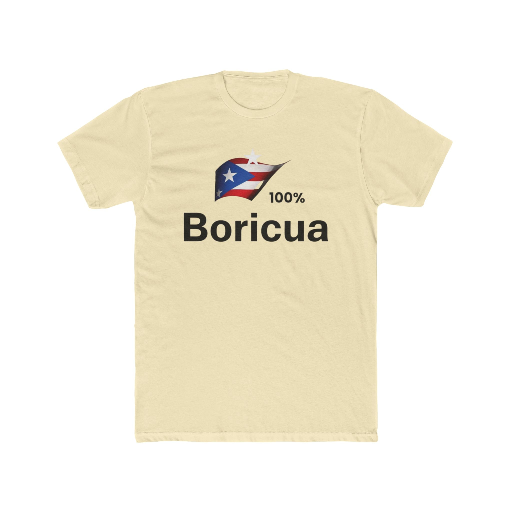 100% Boricua Unisex Cotton Crew Tee - Celebrate Puerto Rican Pride