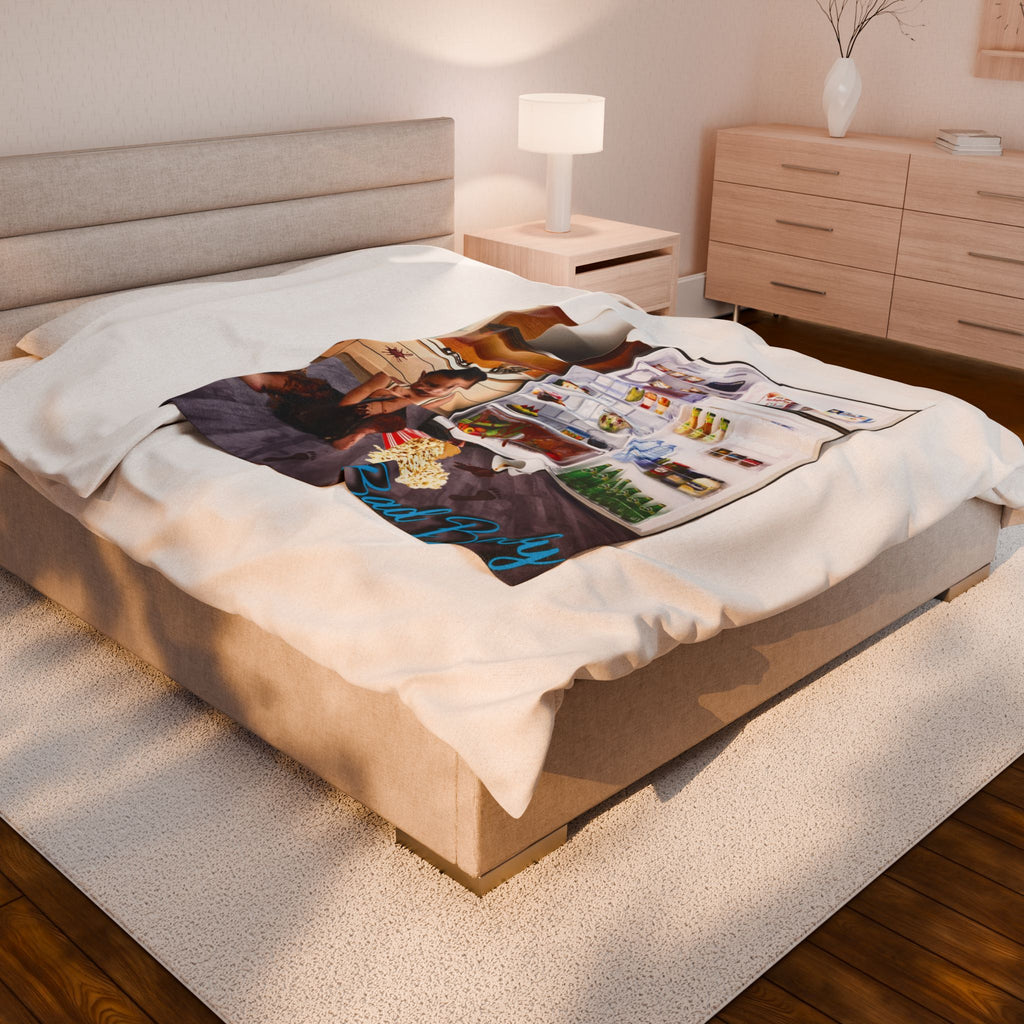 Velvet Plush Blanket - Funny Baby Mischief Design,  Bad baby brand