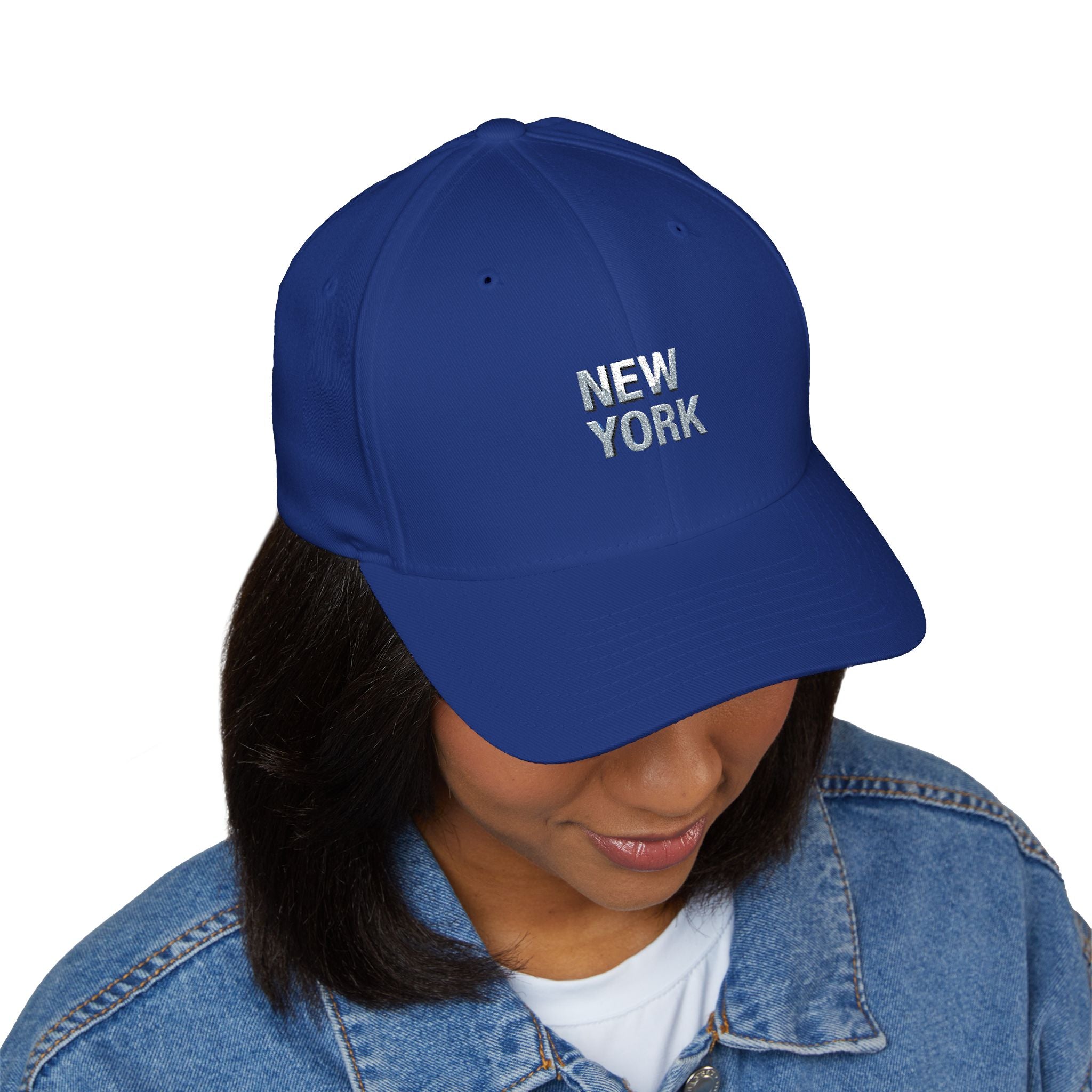 New York Embroidered Baseball Cap — Minimal City Vintage Logo Hat
