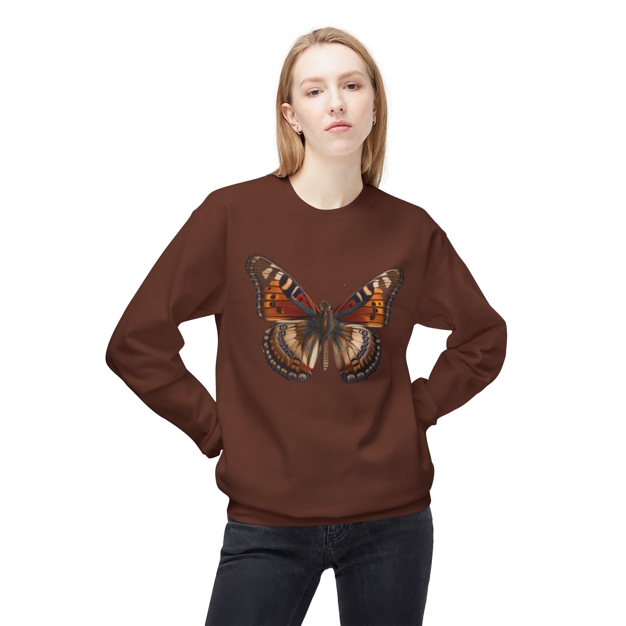 Butterfly Crewneck Sweatshirt for Women 