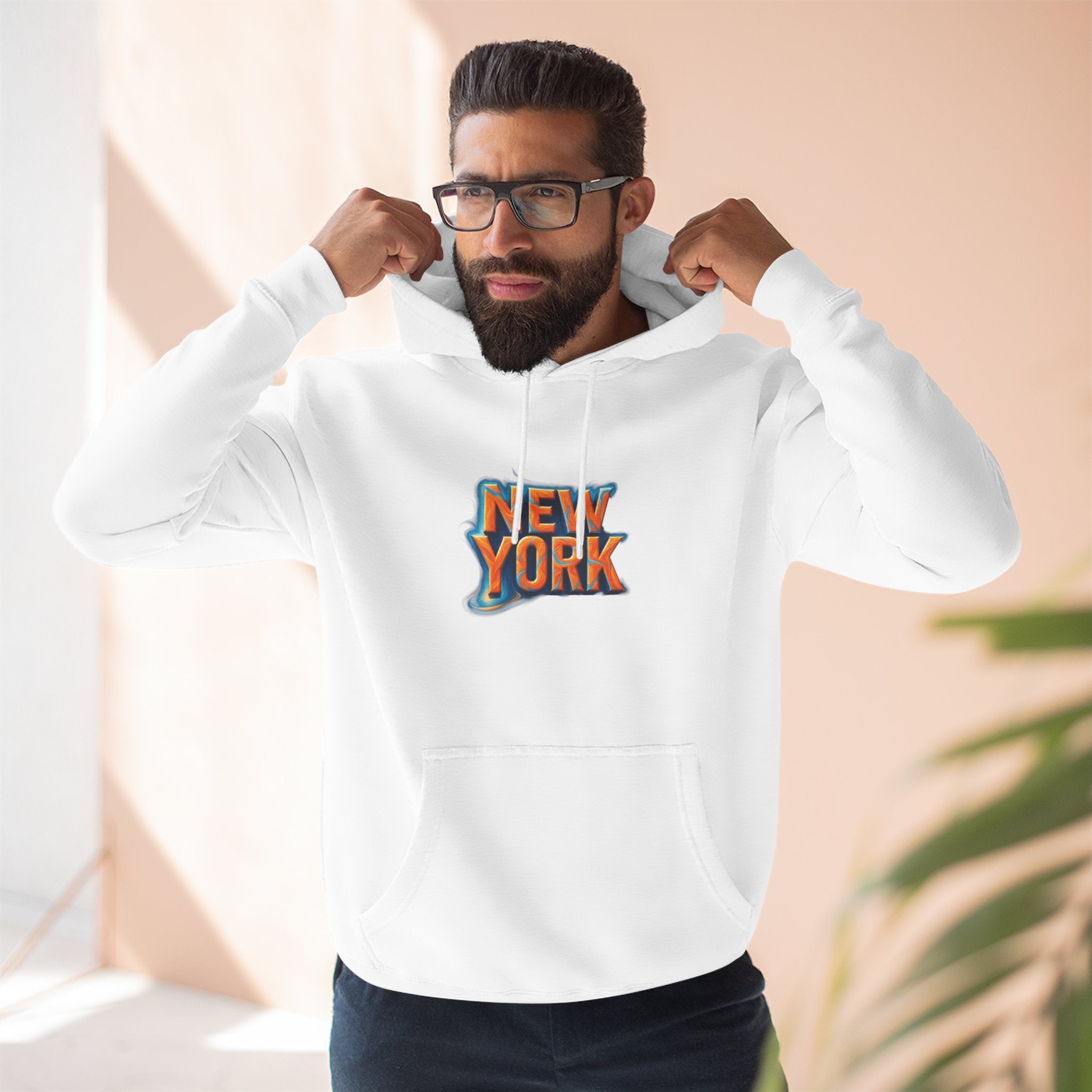 New York Fleece Hoodie, Cozy Casual Wear, Unisex Streetwear, Perfect Gift for Travel Lovers, Ideal for Cool Weather