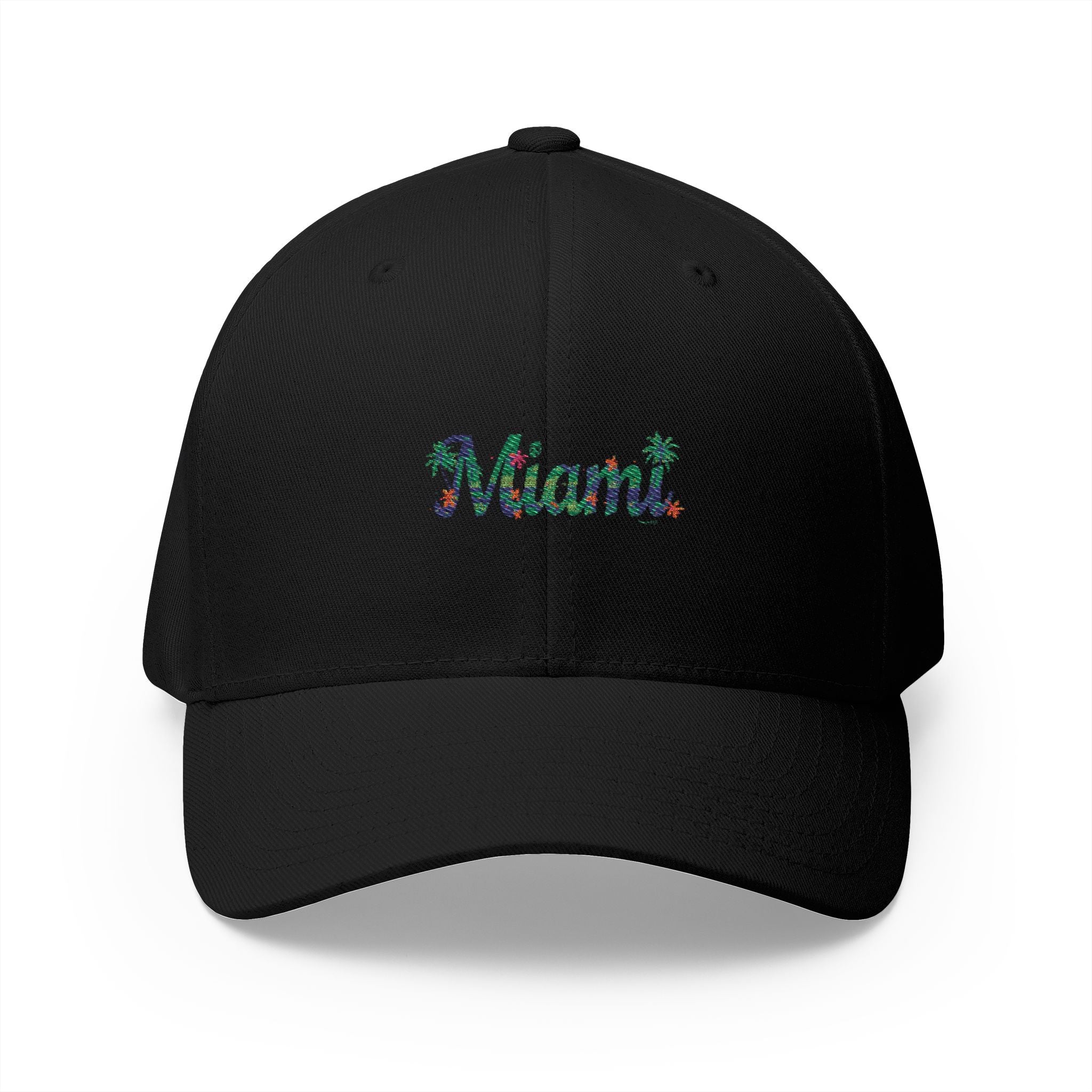 Miami Tropical Floral Embroidered Cap