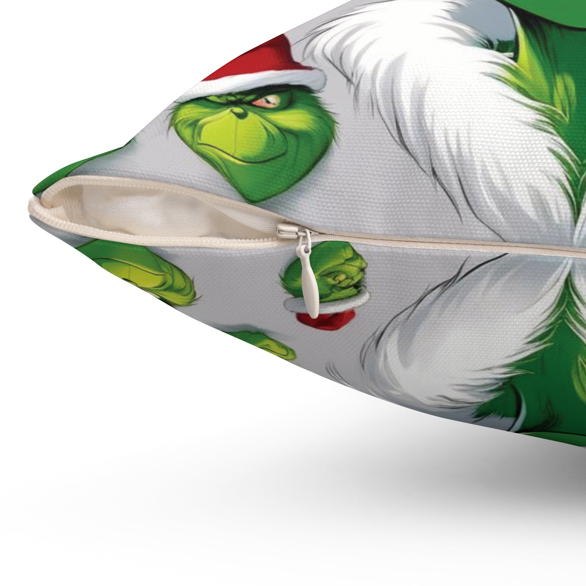 Grinch Face Pillow