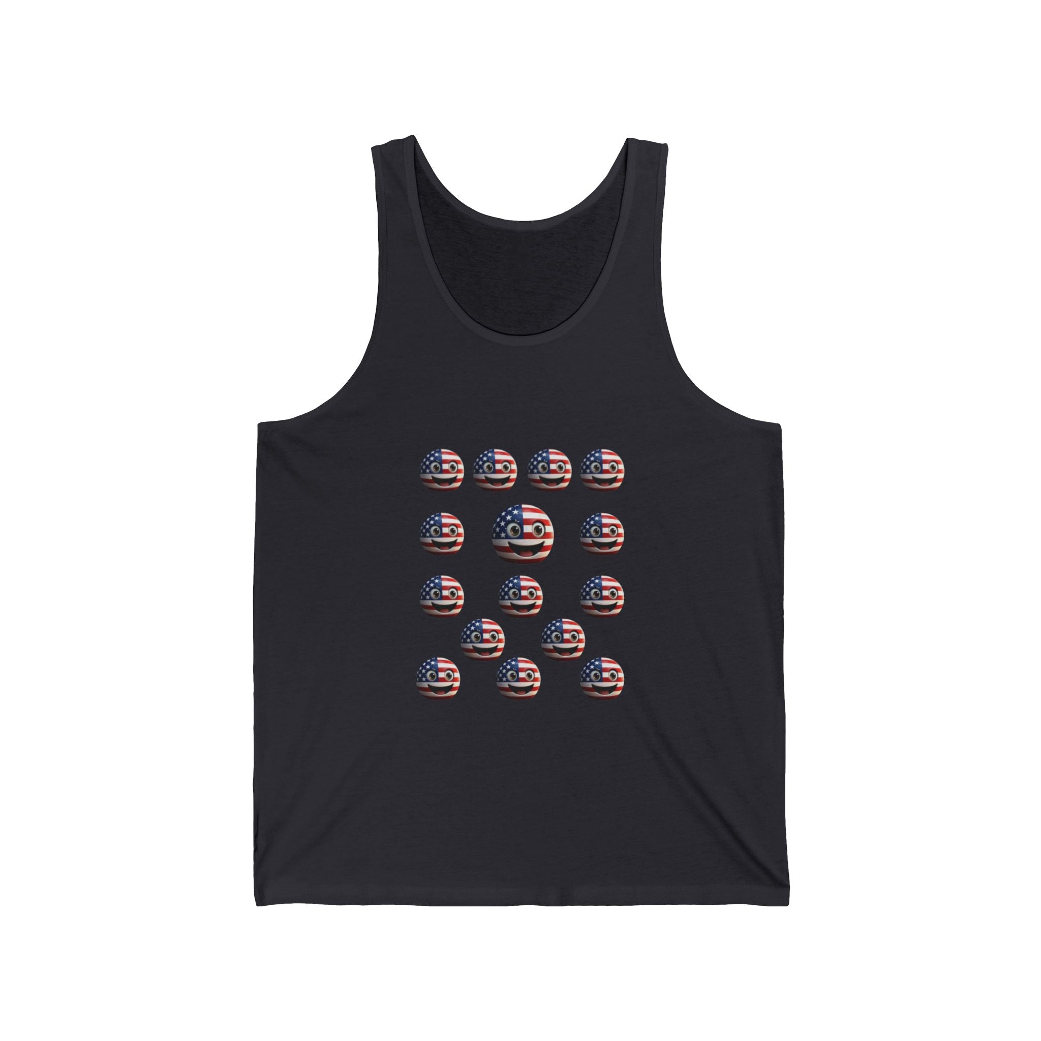 Patriotic Unisex Jersey Tank Top - USA Flag Design