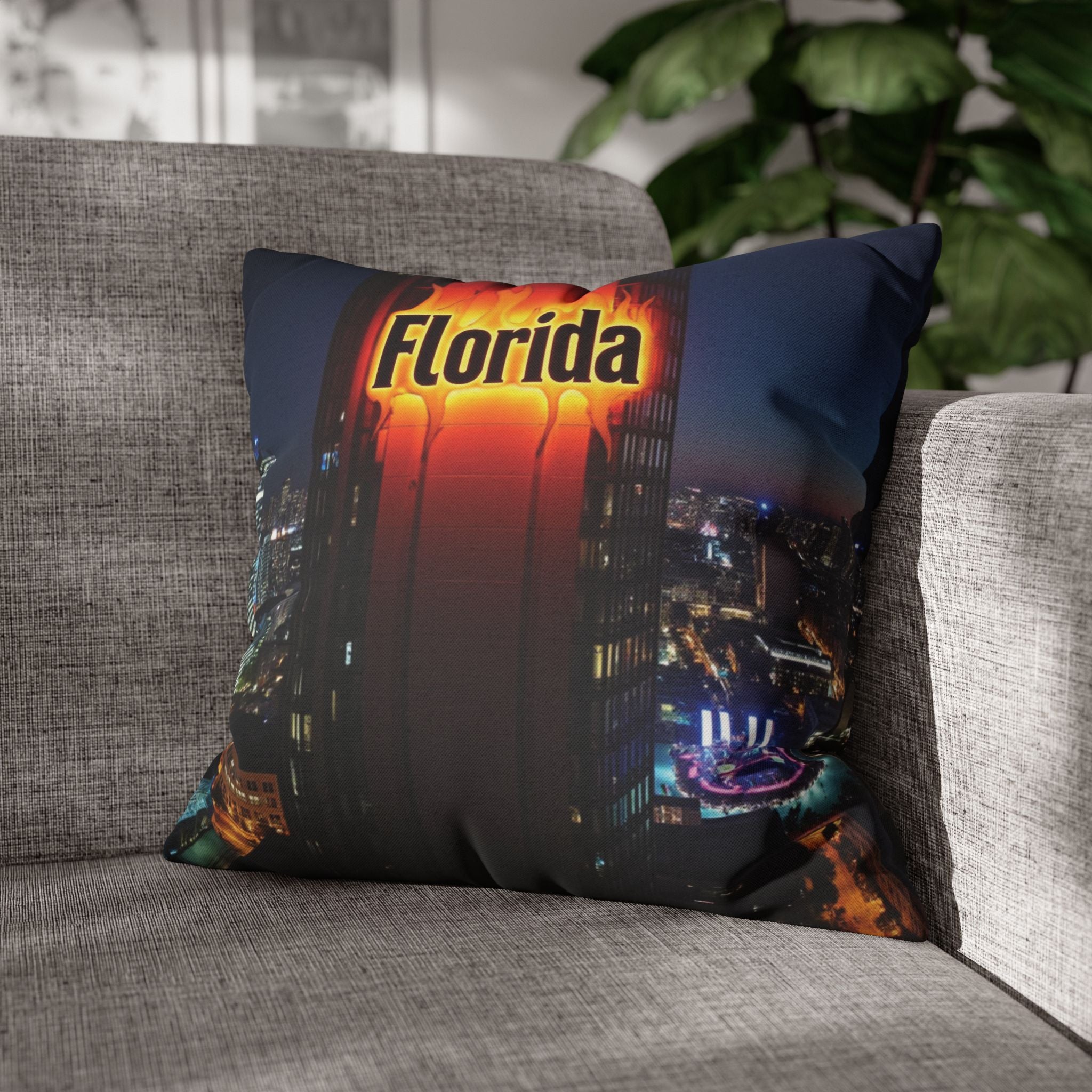 "Florida Night" Decorative Cushion - Urban Style and Sunset