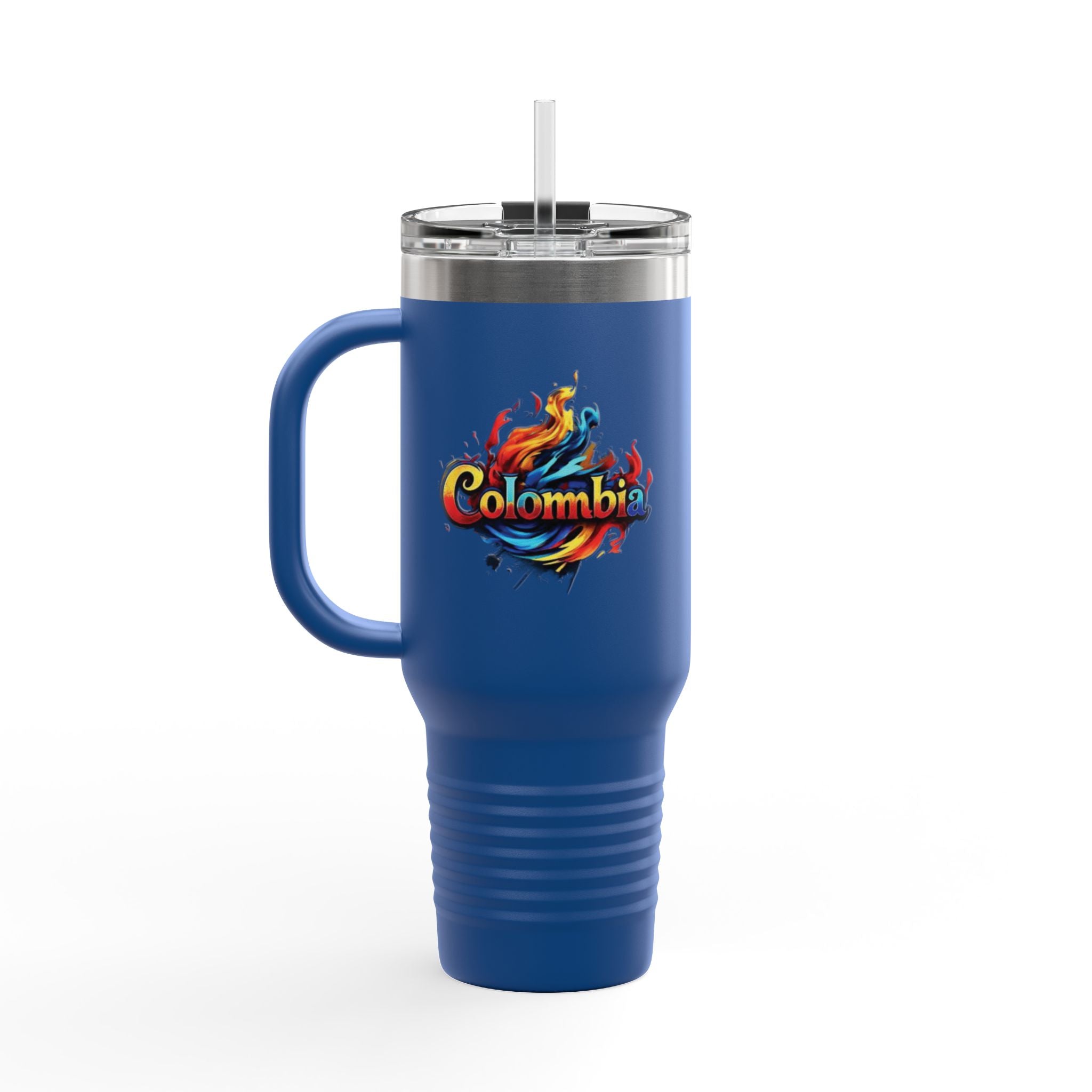 Taza térmica de viaje de Colombia: vaso colorido de 40 oz para aventureros