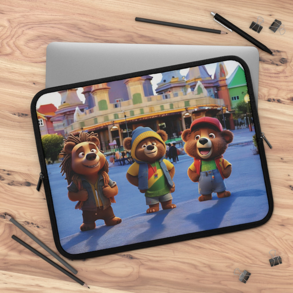 Laptop Sleeve - Cute Funny Bears Image Design