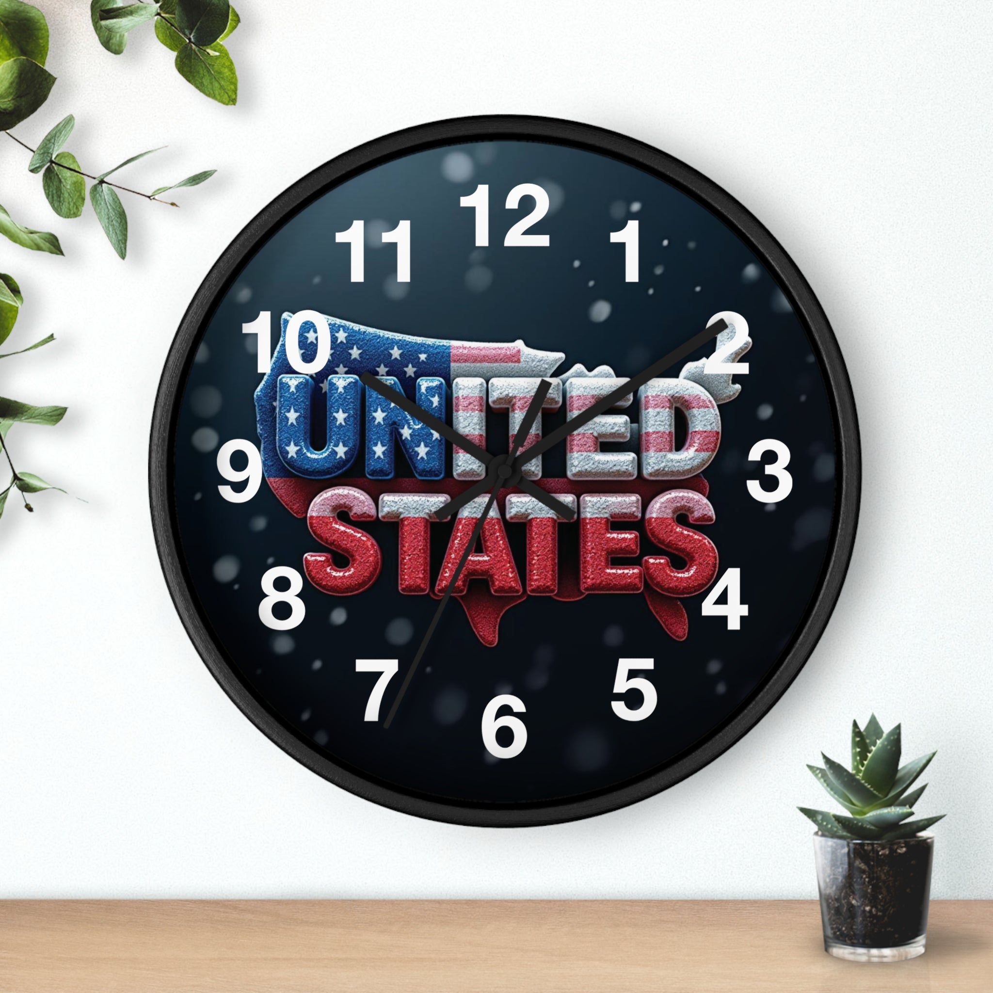 Patriotic United States Wall Clock - Perfect for Home or Office Decor