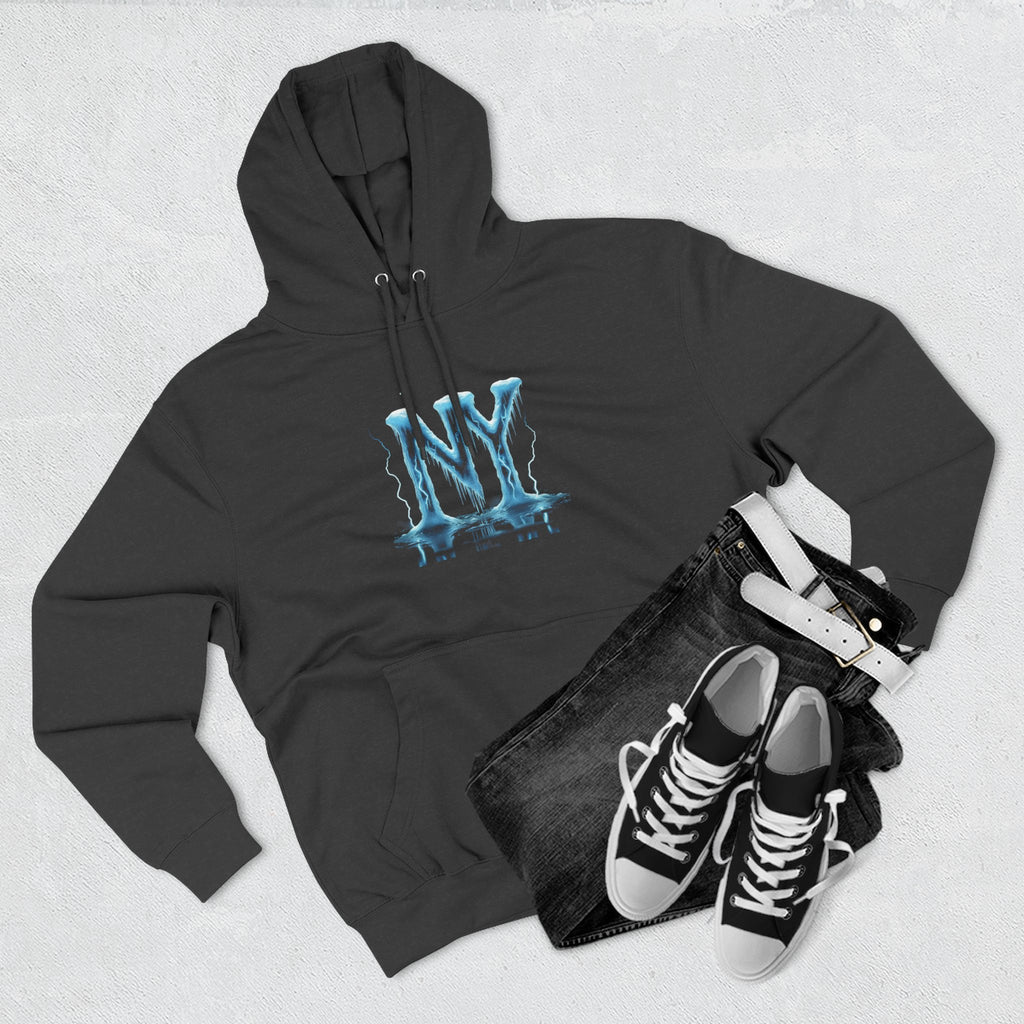 Fleece Hoodie with NY Graphic, Cozy Sweatshirt for Everyday Wear, Stylish Gift for Him/Her, Perfect for Winter, Streetwear Apparel