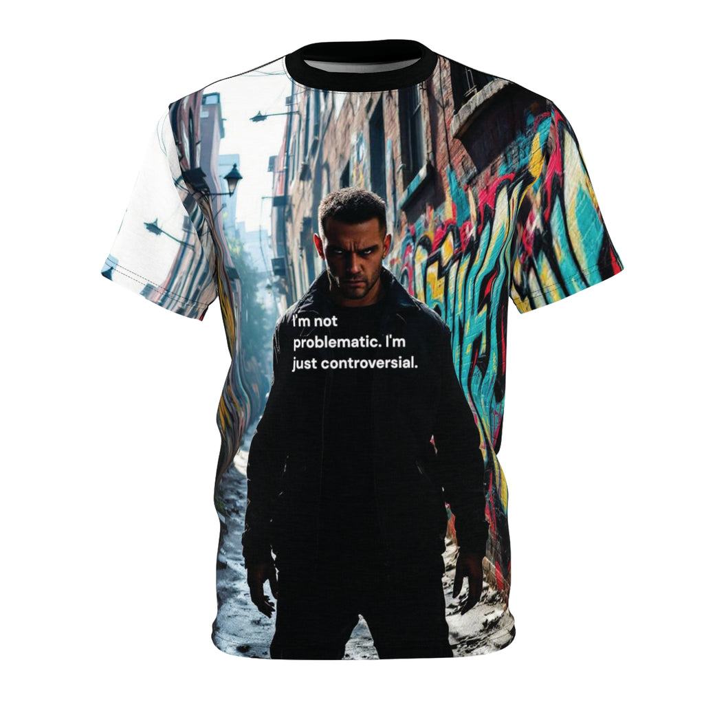 Full Print T-shirt "I'm Just Controversial" - Edgy Urban Style
