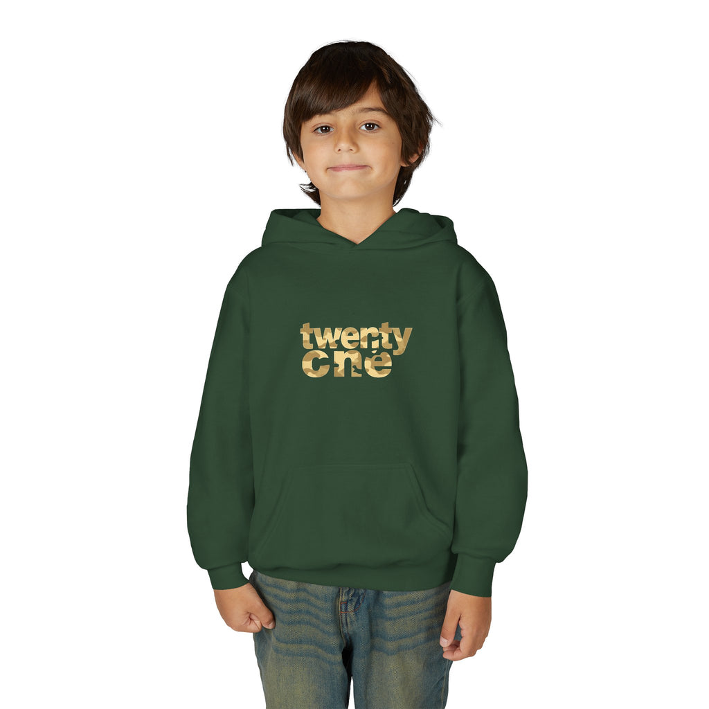 Trendy Youth Hoodie with Glitter Print