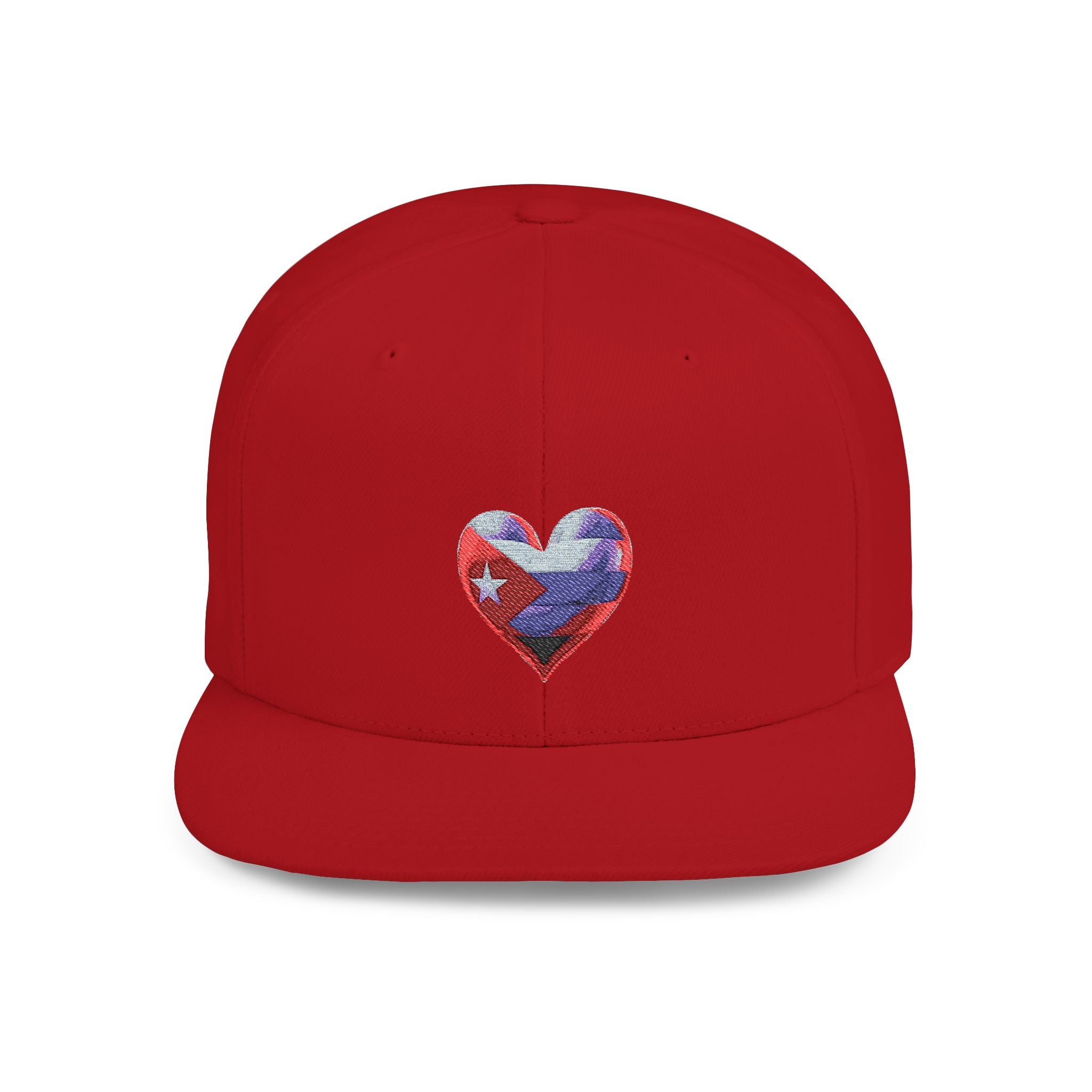 Gorra Snapback con diseño de corazón y bandera cubana - Talla para adultos