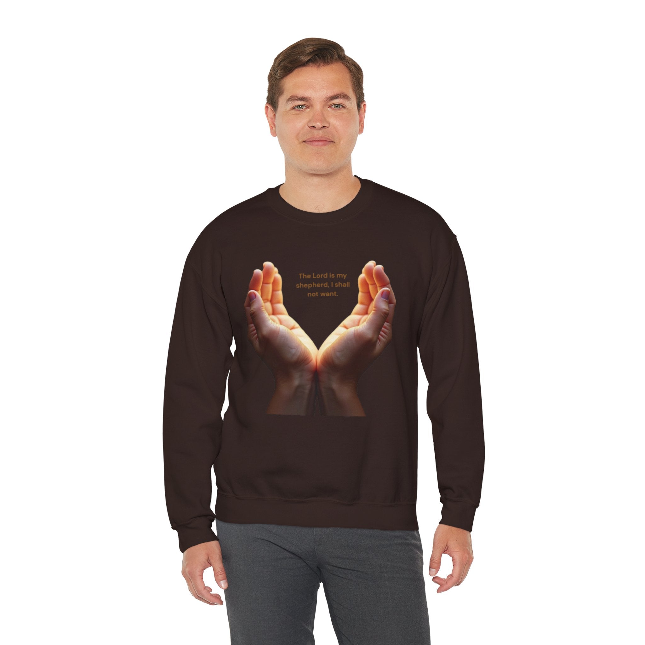 Heartfelt Hands Crewneck Sweatshirt, Inspirational Sweatshirt, Gift for Friends, Cozy Layer, Intention Sweatshirt, Relaxed Fit