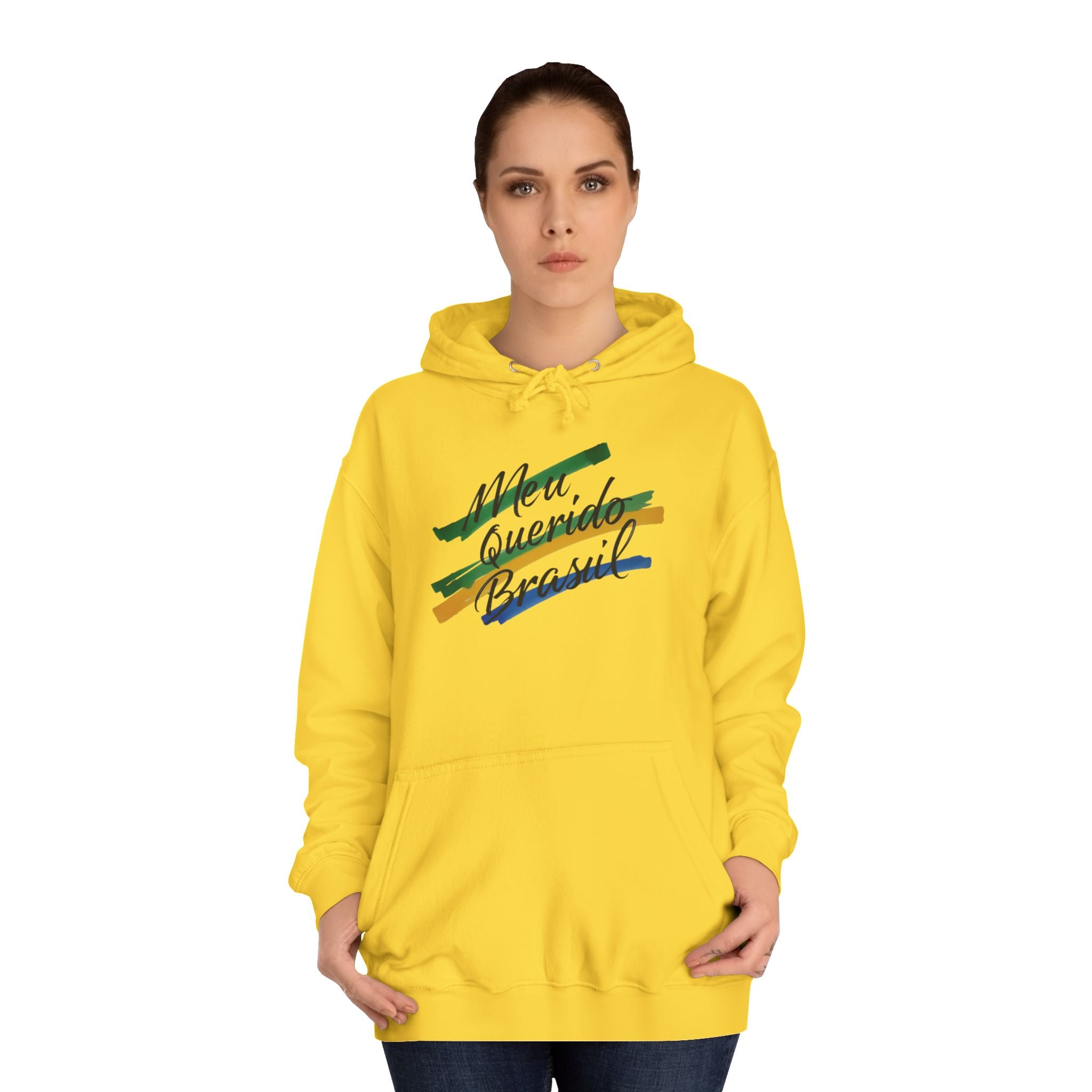 Moletom Universitário Unissex - 'Meu Querido Brasil' - Conforto Casual para Estudantes