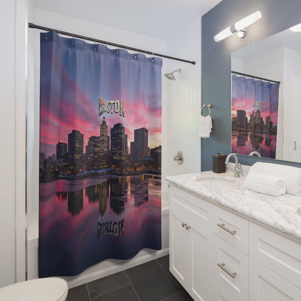 Boston Cityscape Shower Curtain - Urban Home Decor