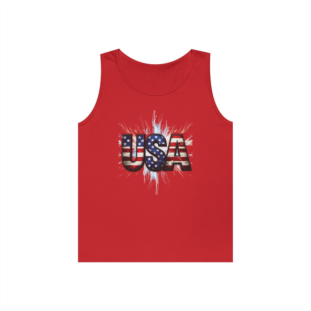 USA Patriotic Unisex Heavy Cotton Tank Top