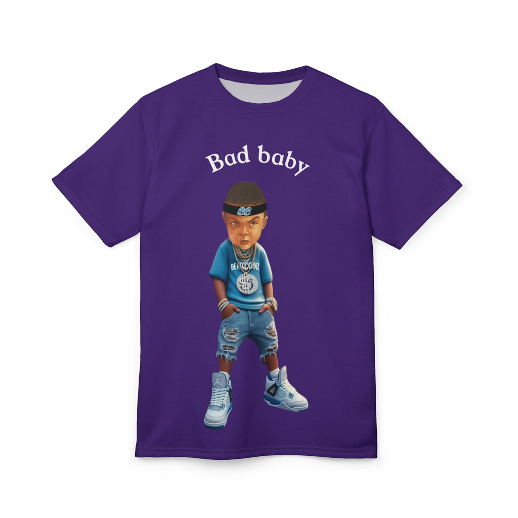 Bad Baby Cut &amp; Sew Tee, men's T-Shirt, Gender Neutral Top, Black White Shirt, Graphic Tee, Streetwear Fashion 