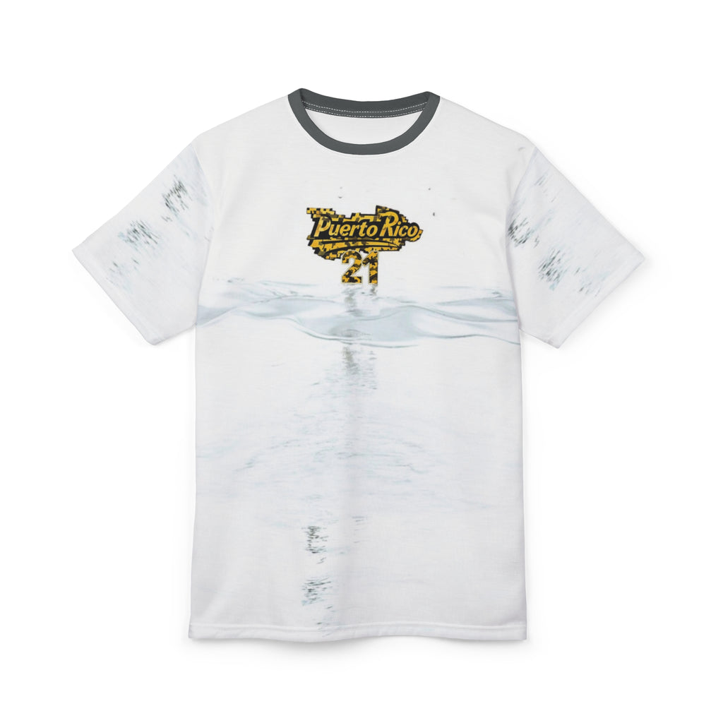 Camiseta unisex con temática acuática de Puerto Rico, cortada y cosida