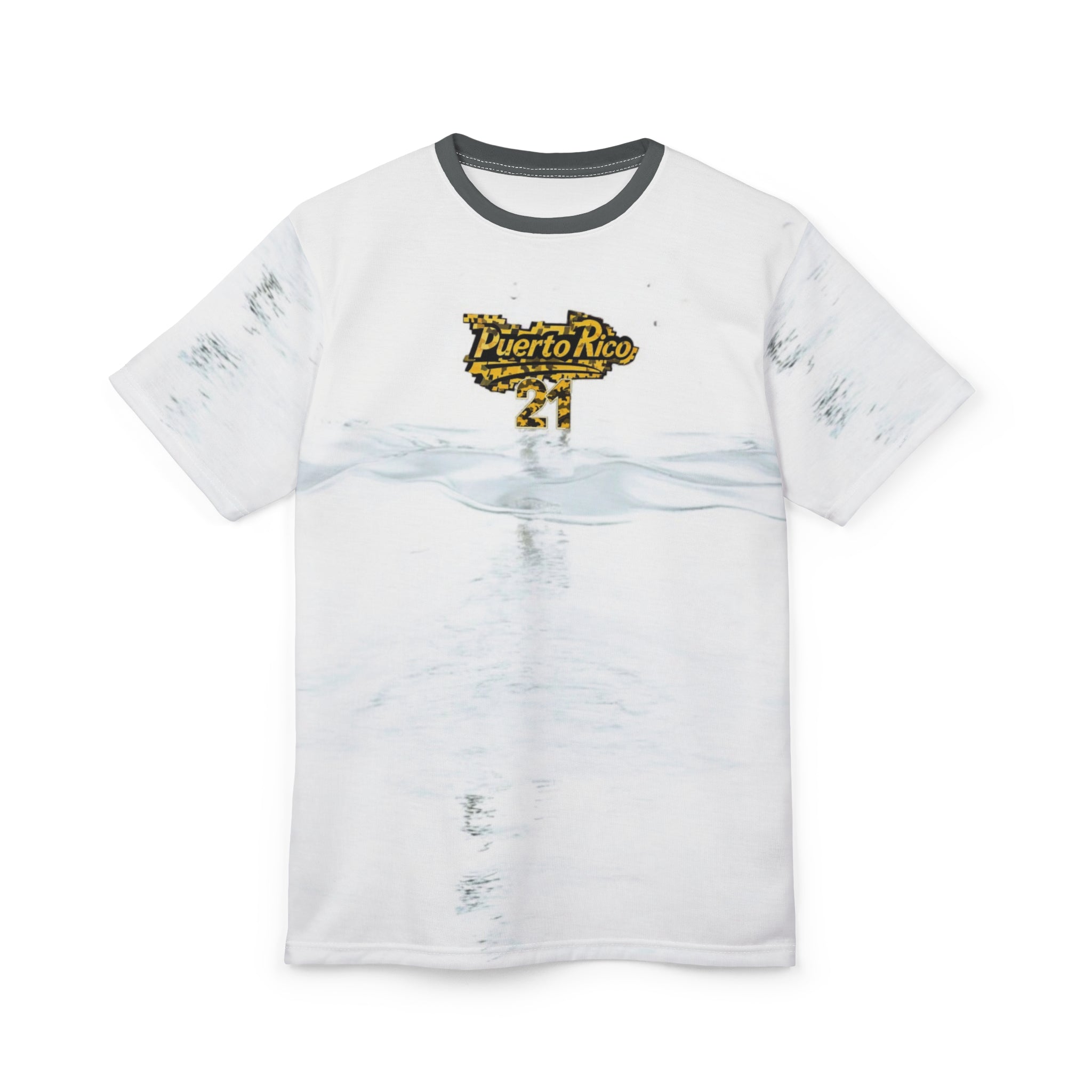 Camiseta unisex con temática acuática de Puerto Rico, cortada y cosida