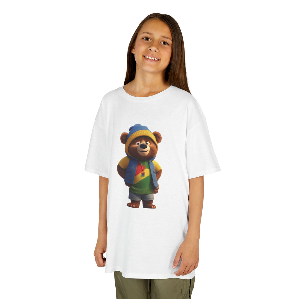 Kids T-Shirt Bear Image Funny Gift for Christmas or Birthdays 