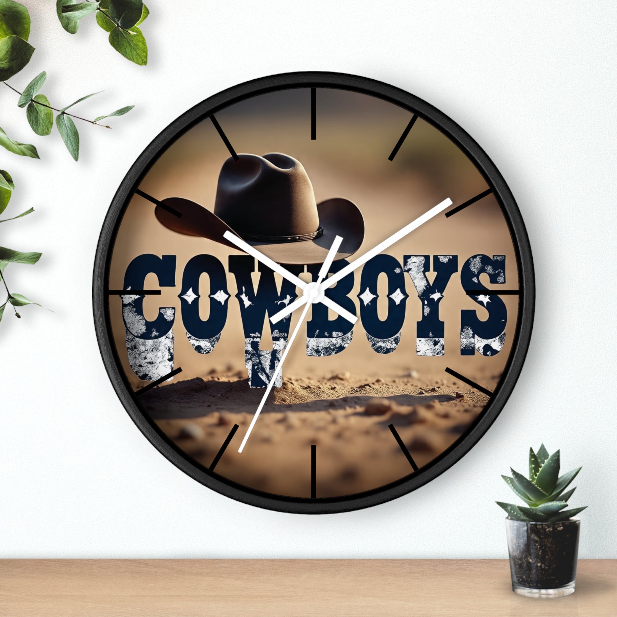 Cowboy-Themed Wall Clock, Rustic Home Decor, Cowboy Gift, Western Decor, Unique Timepiece for Country Lovers