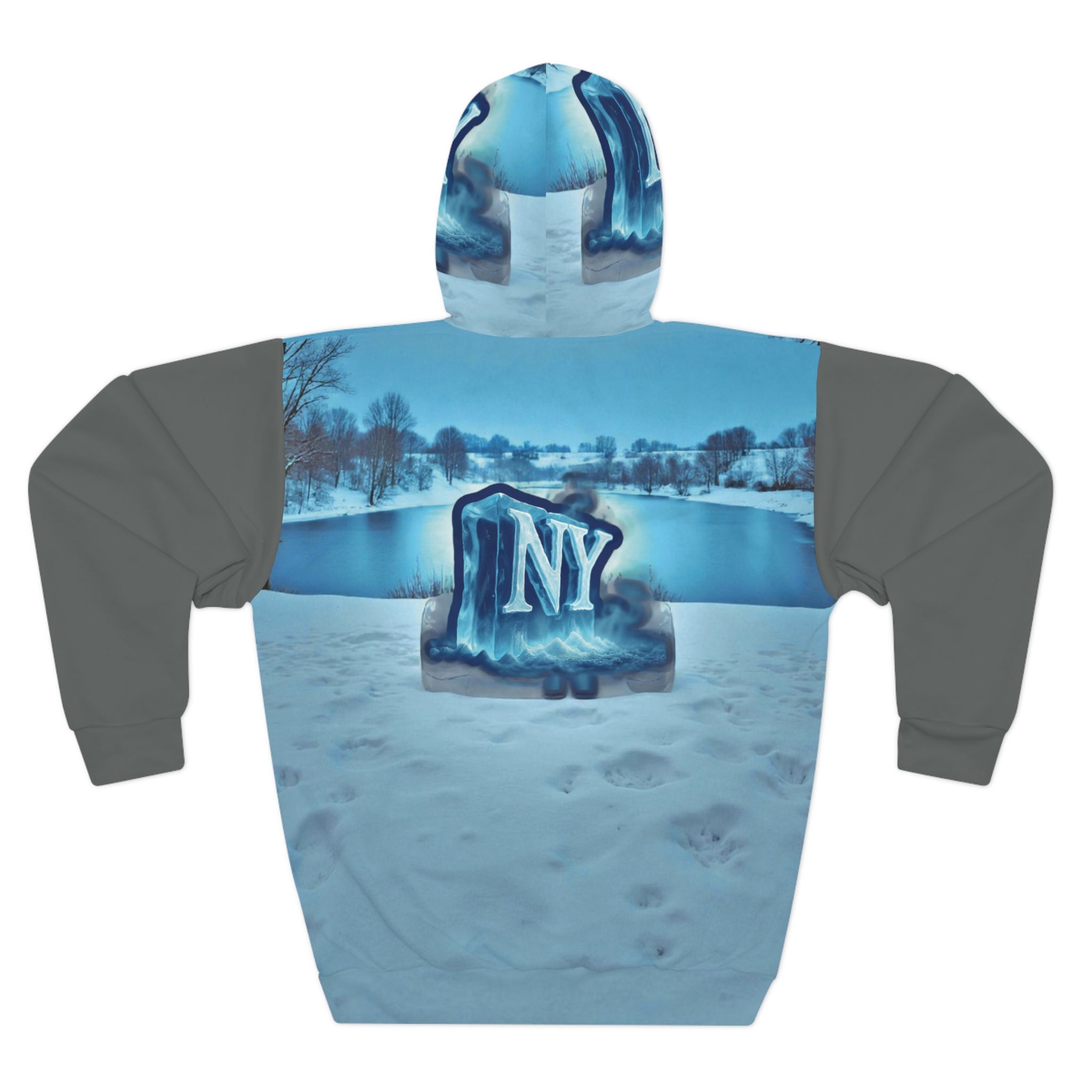 Winter Landscape Unisex Hoodie - New York Graphic Pullover for Him and Her 