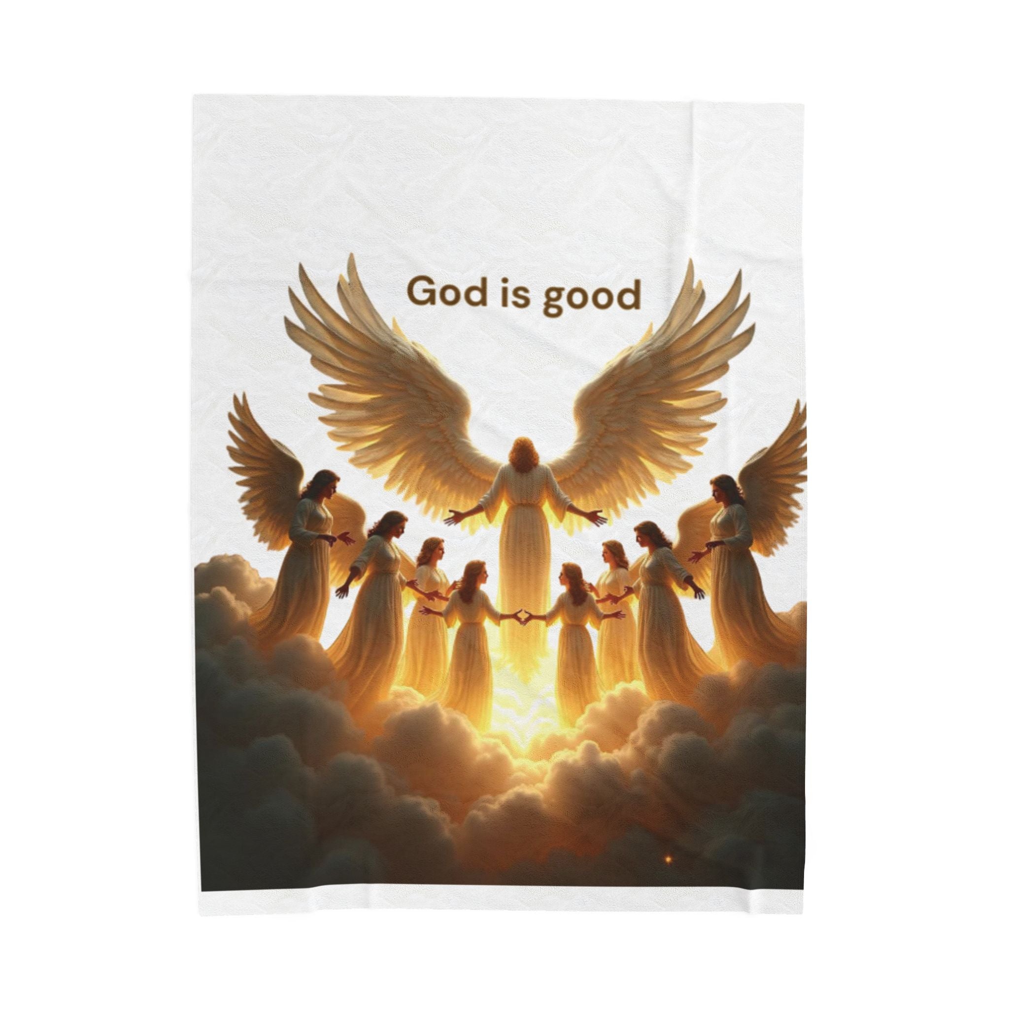 Inspirational Velveteen Plush Blanket - 'God is Good' - Cozy Home Decor for Faith &amp; Comfort