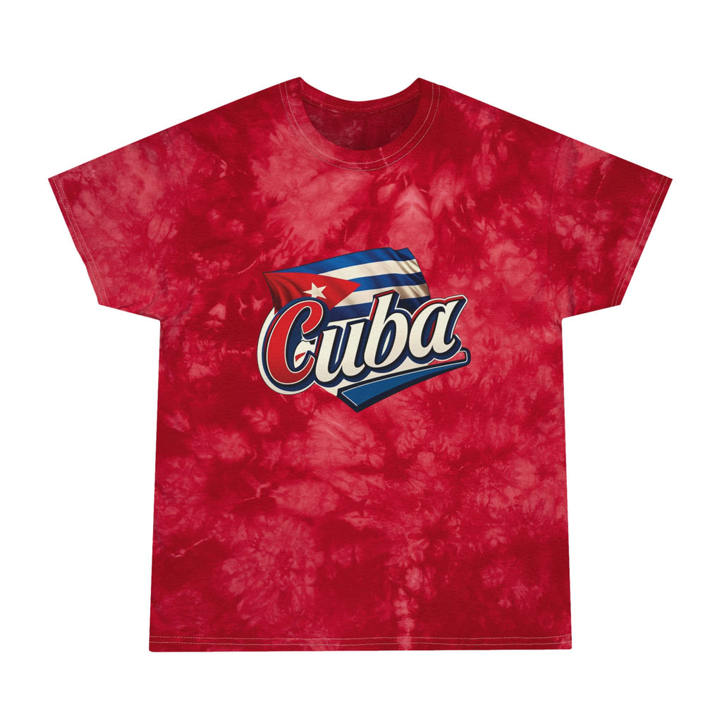 Camiseta tie-dye, camisa de cristales con diseño cubano