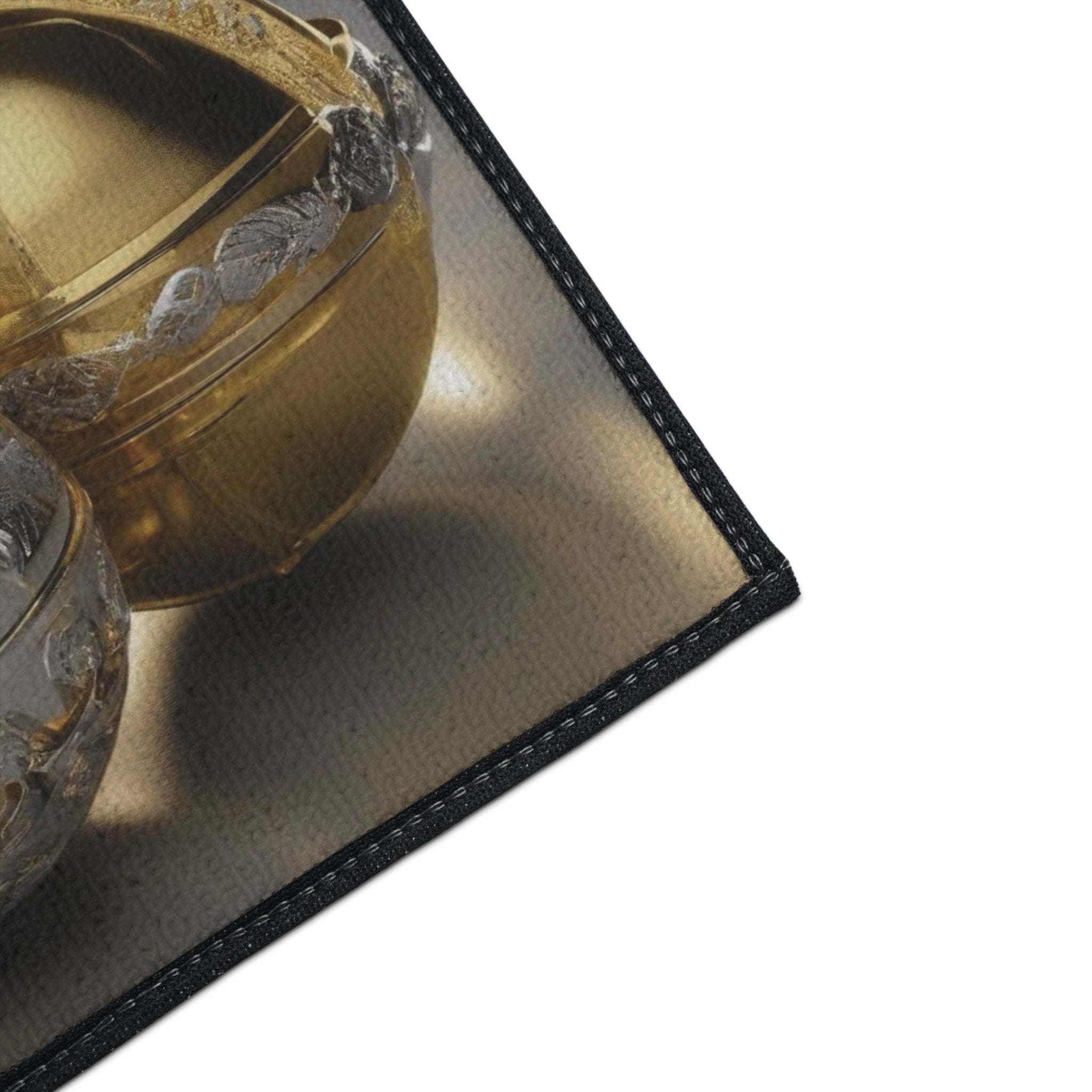 Floor Mat - Beautiful Gold and Silver Ball Design, Durable Mat - Perfect Gift Idea 