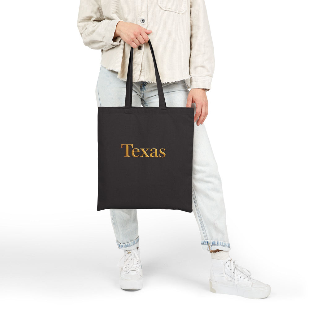 Texas Canvas Tote Bag — Rustic State Pride Grocery & Everyday Tote