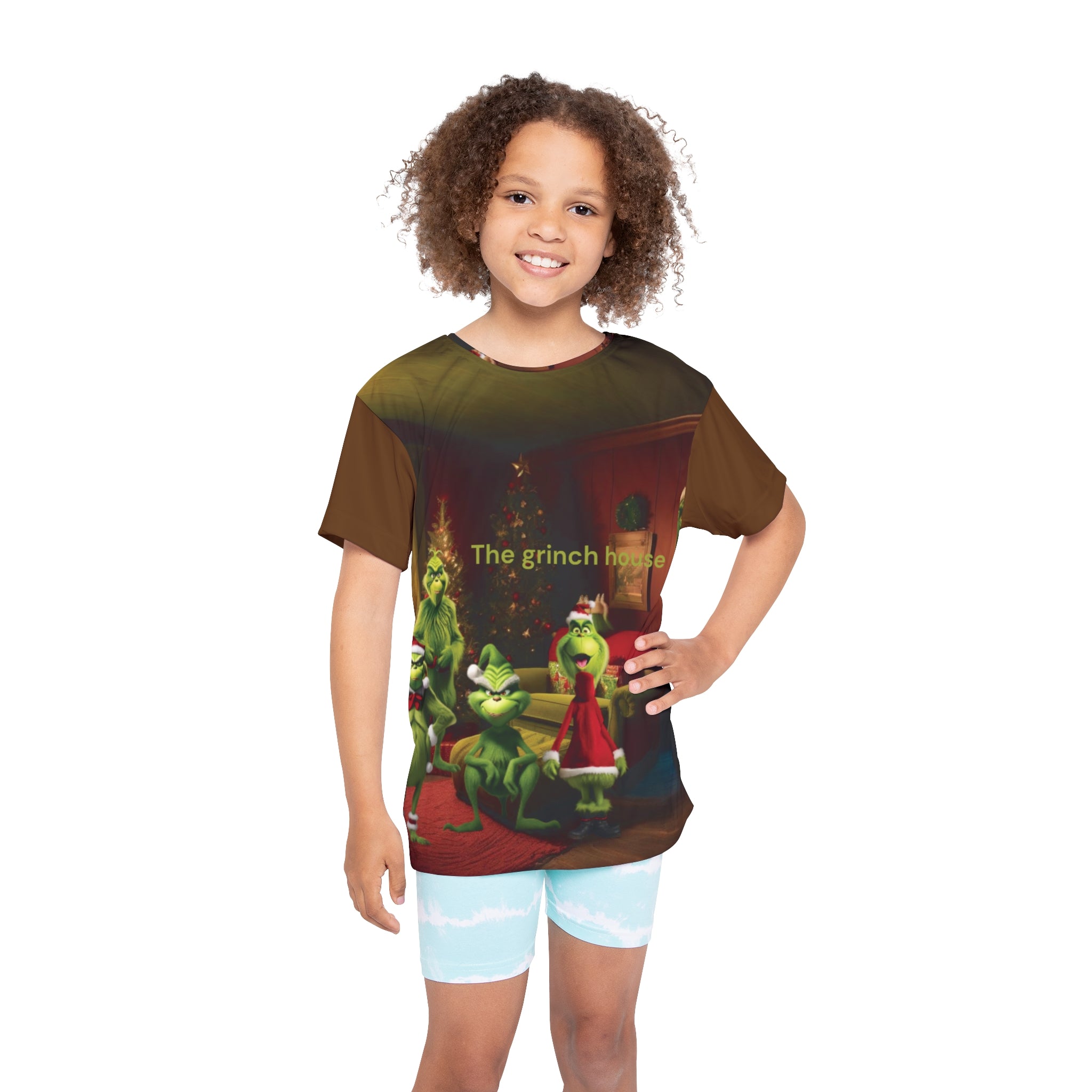 Unisex, Kids and Girls T-Shirt Grinch Family Design