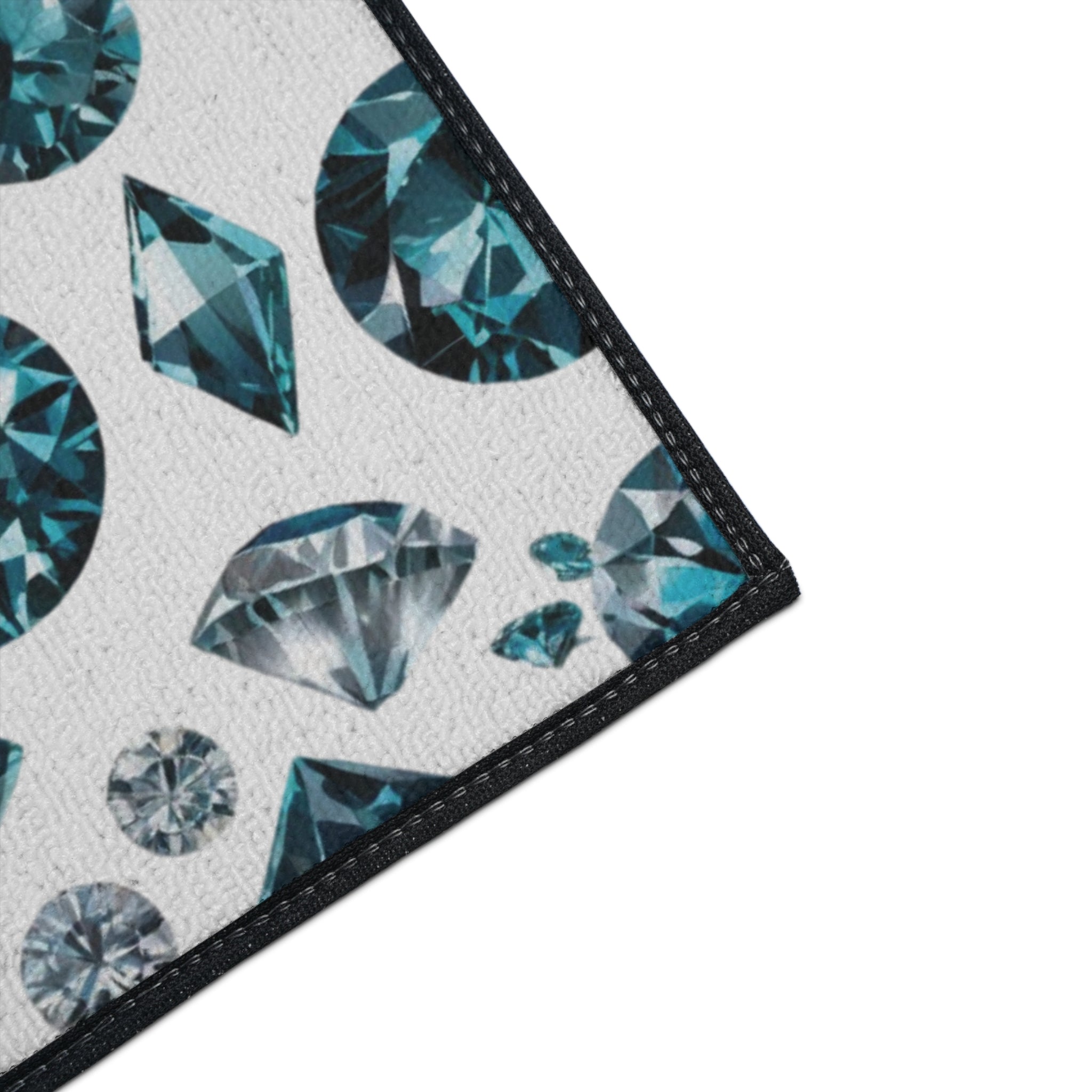 Floor Mat - Beautiful Diamond Design - White Background - Gift Giving Idea 
