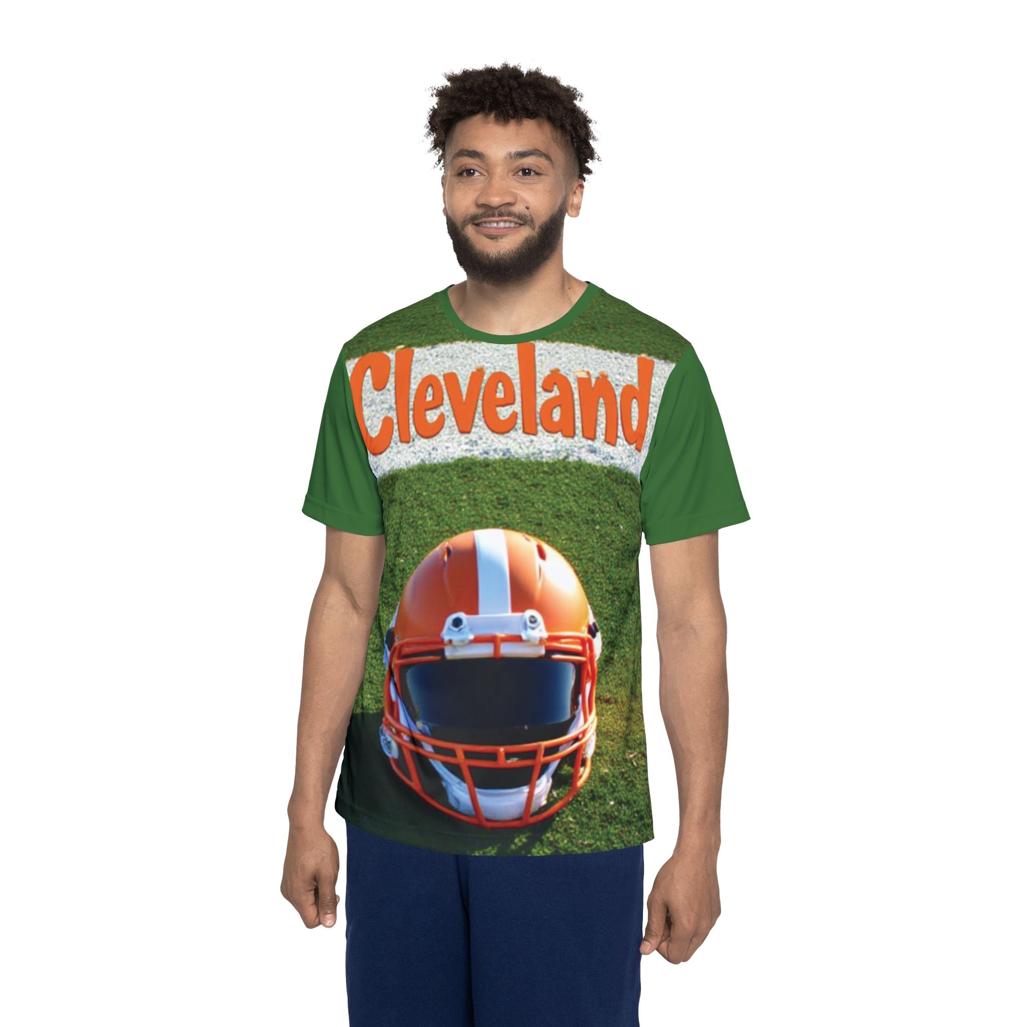Cleveland Football Jersey Tee — Men's All-Over-Print Sports Shirt