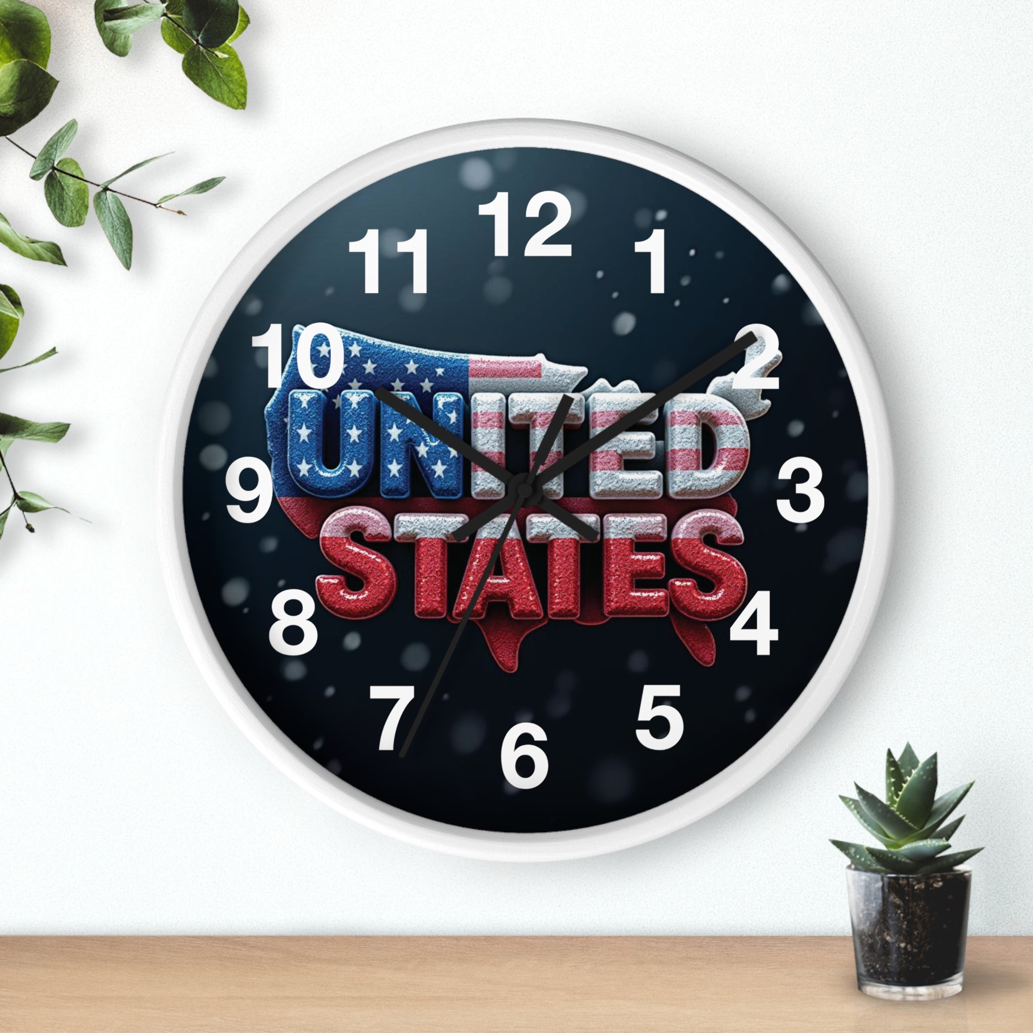 Patriotic United States Wall Clock - Perfect for Home or Office Decor
